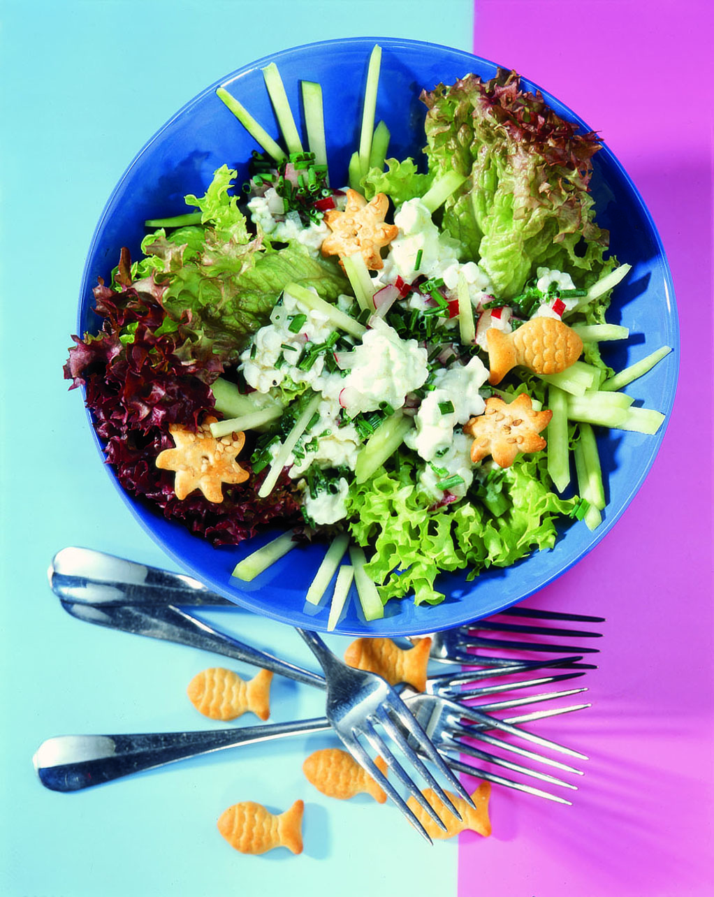 Salade au colrave sauce cottage cheese