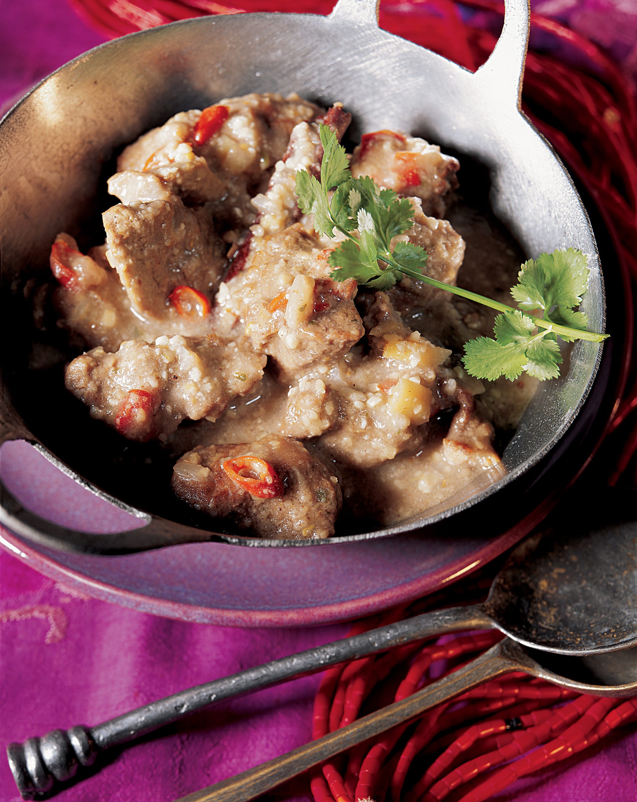 Korma (Lammfleisch an Mandelsauce)