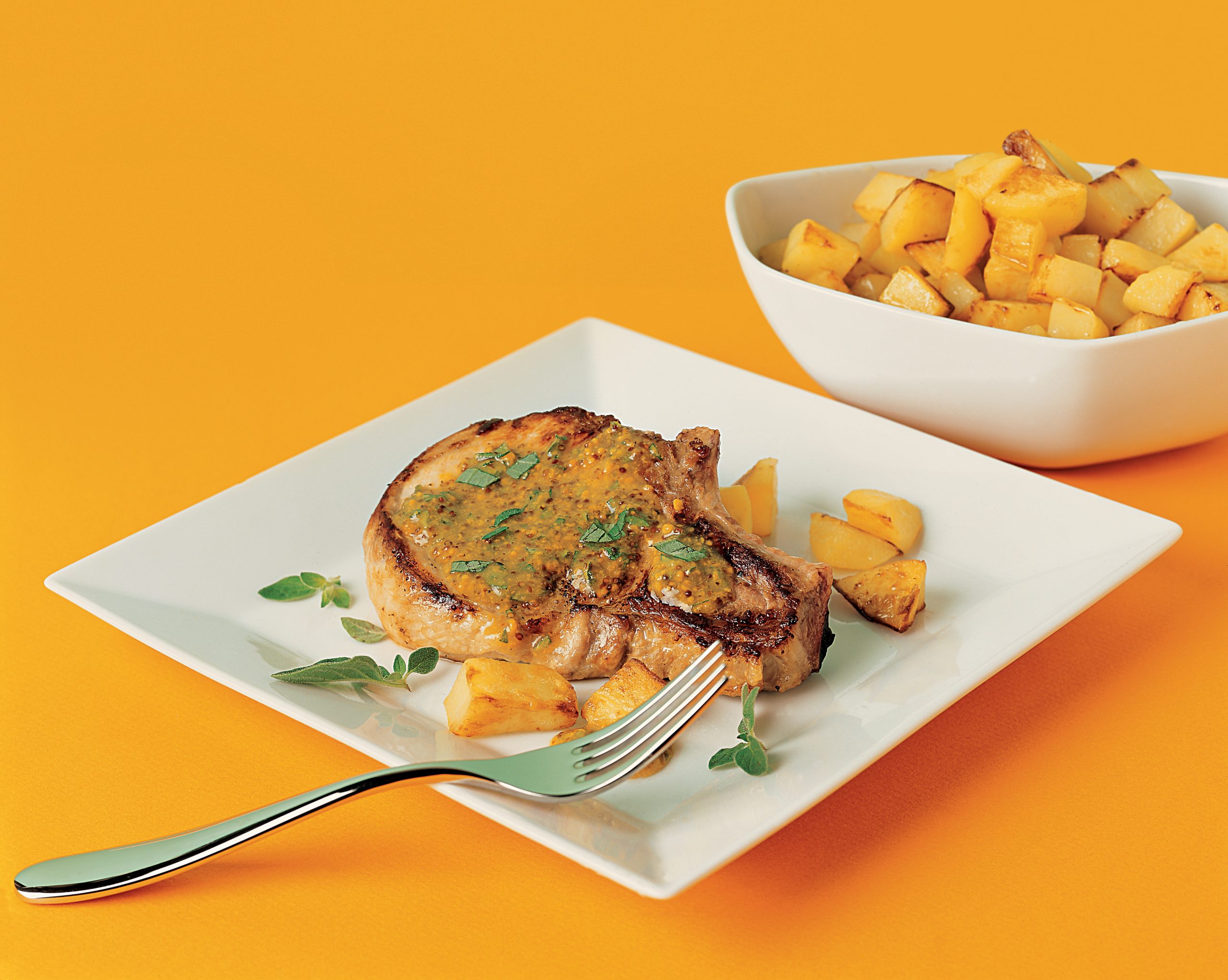 Koteletts und Bratkartoffeln