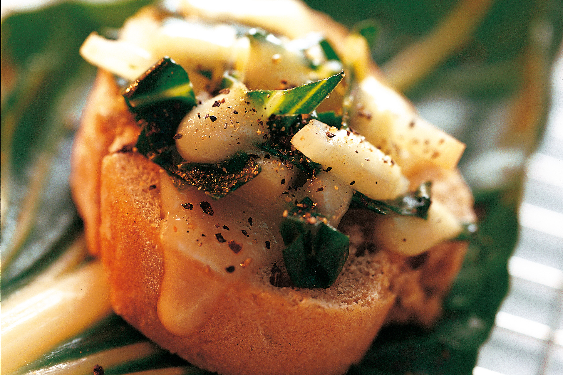 Crostini à la côte de bette