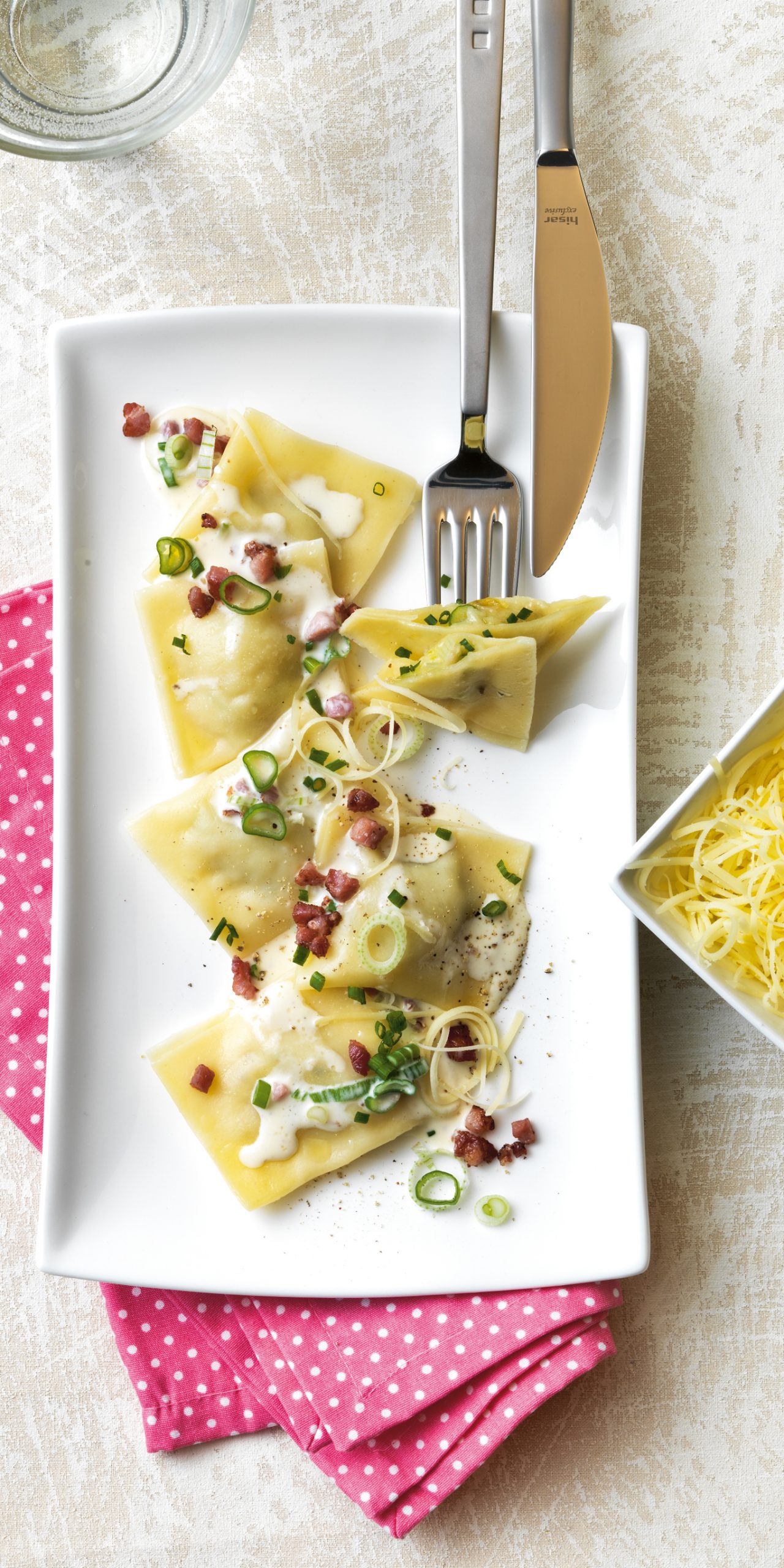 Krautstiel-Kartoffel-Ravioli