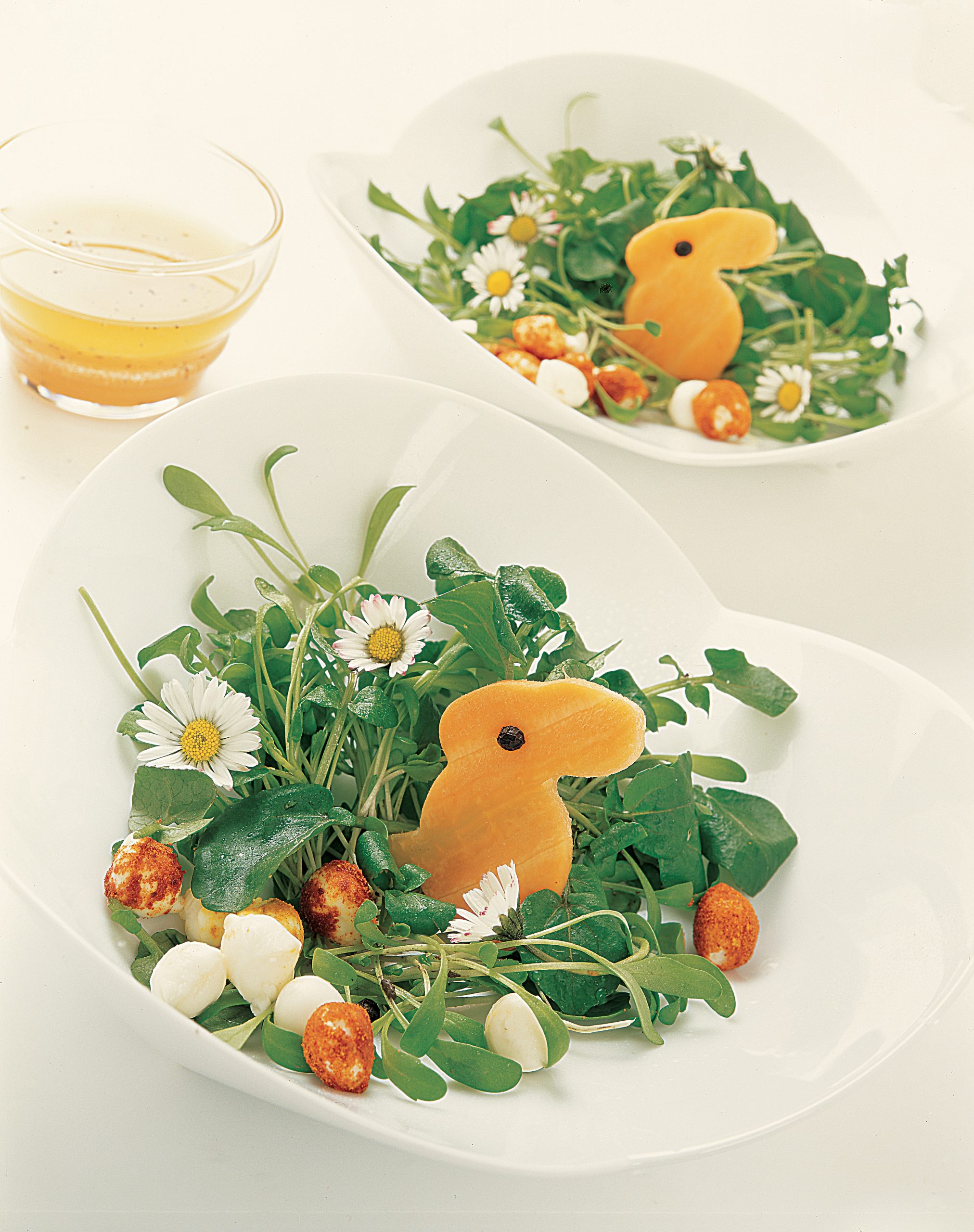 Salade de cresson et son lapin en carotte
