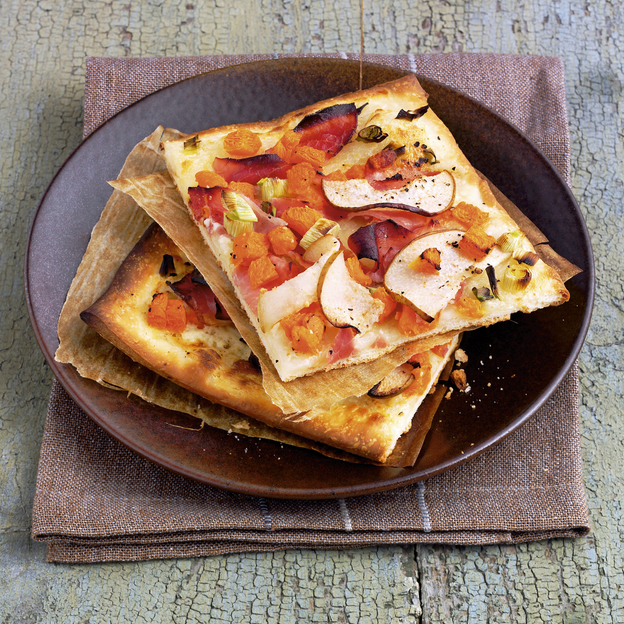 Kurbis Flammkuchen Mit Birnen Rezept Swissmilk