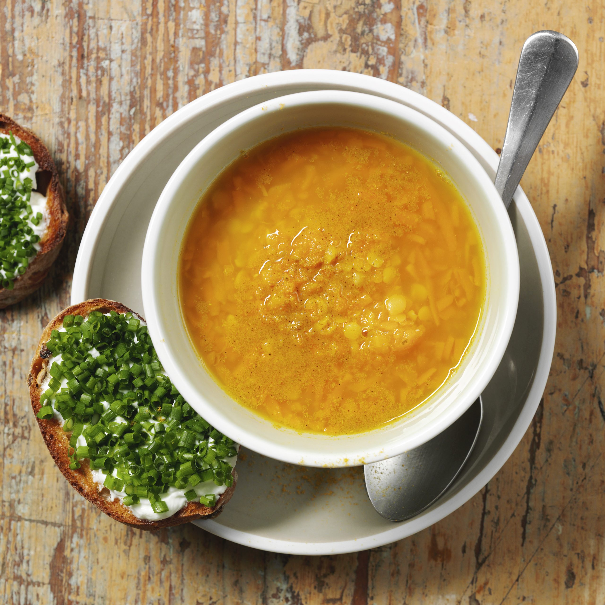 Potage courge-lentilles