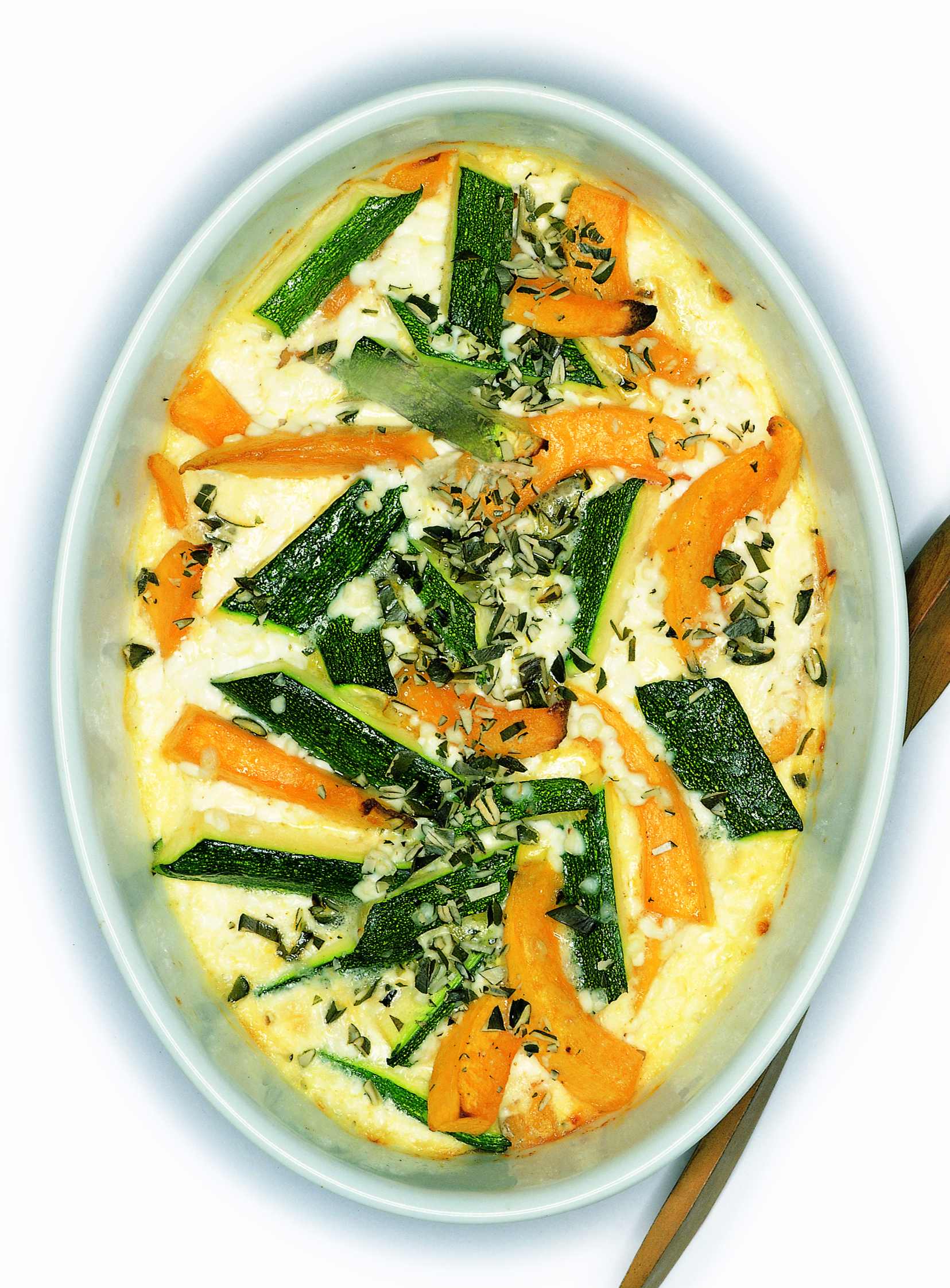 Gratin de courgettes au cottage cheese