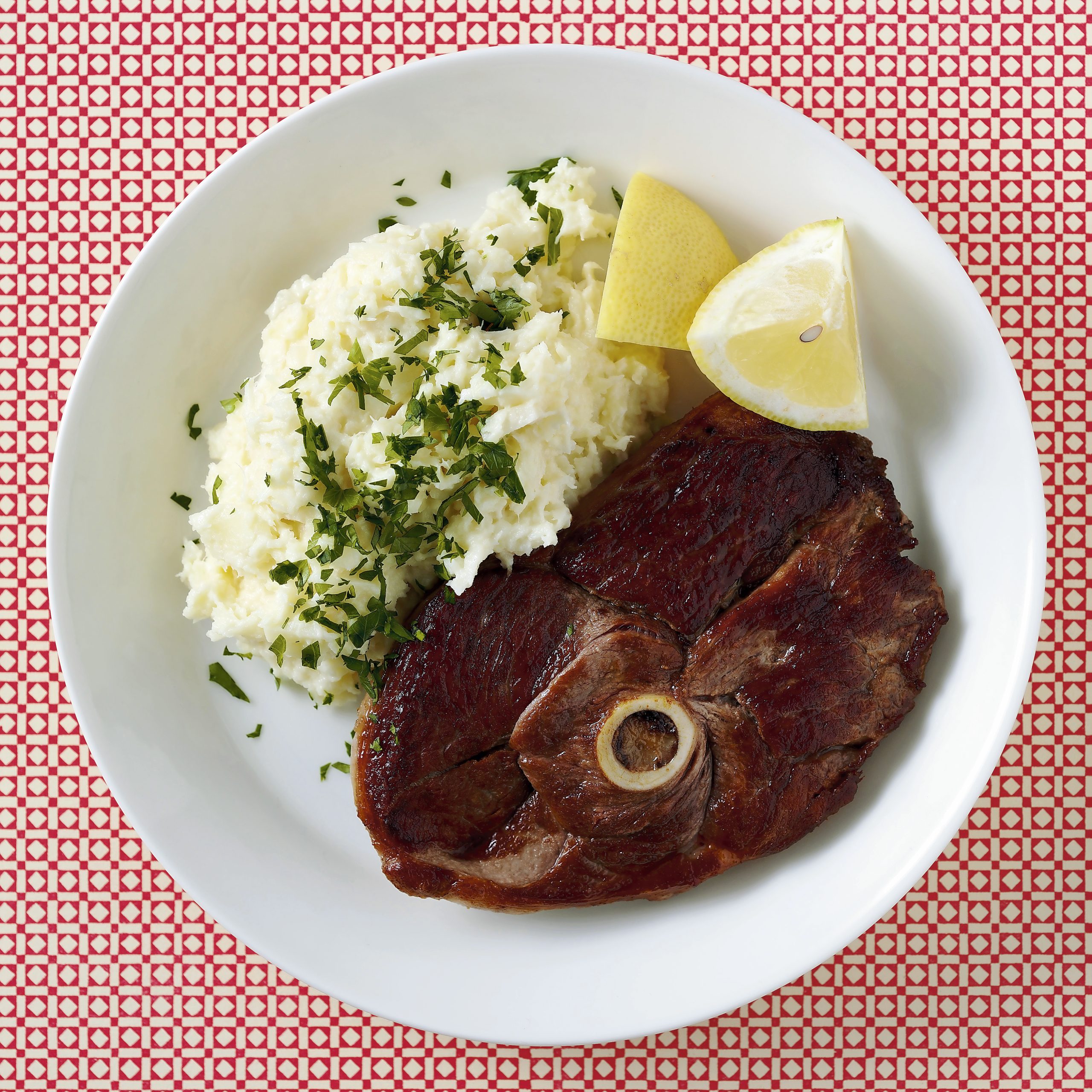 Agneau et écrasée de pommes-panais