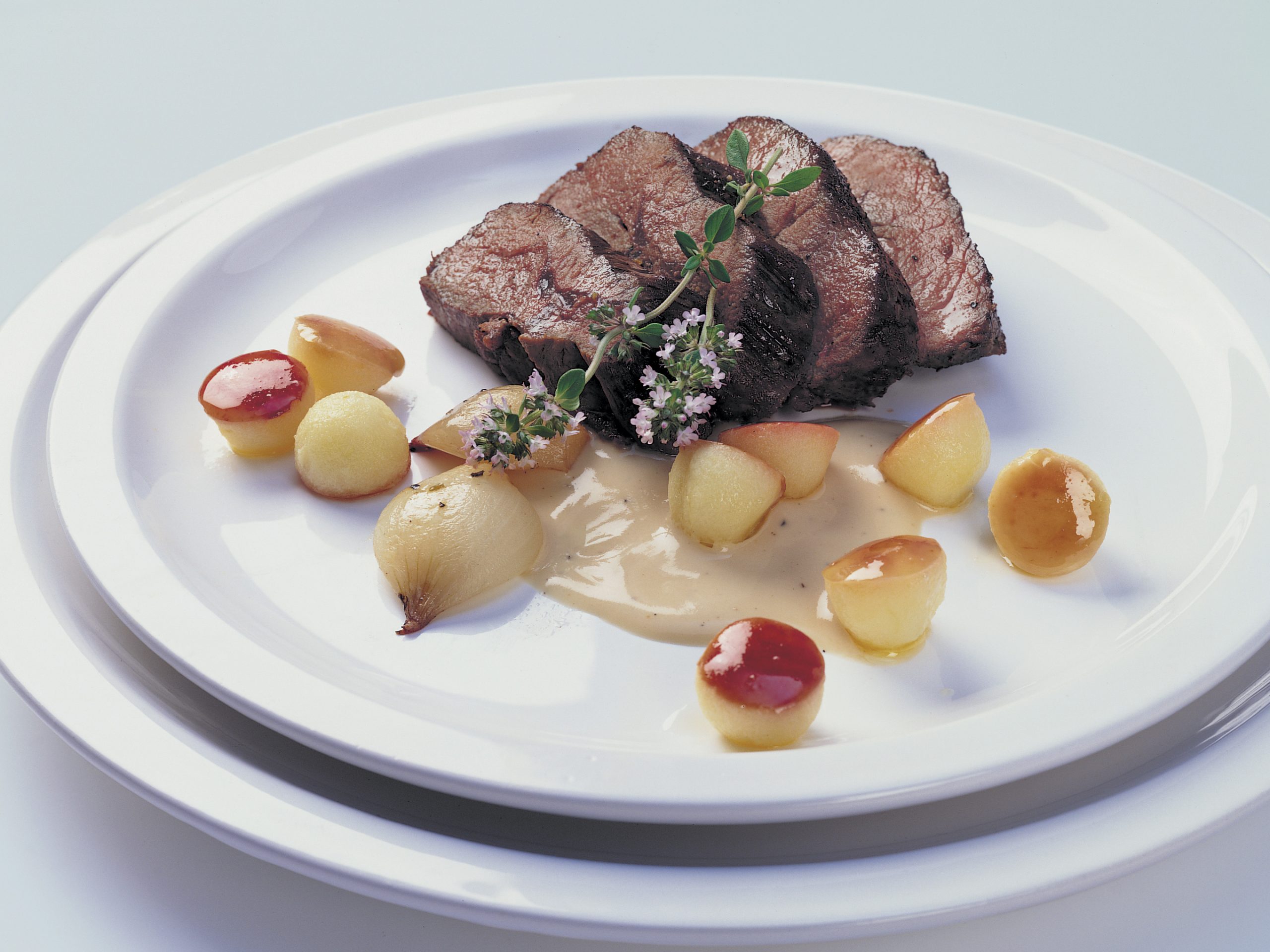 Lammhüftli mit Cidresauce