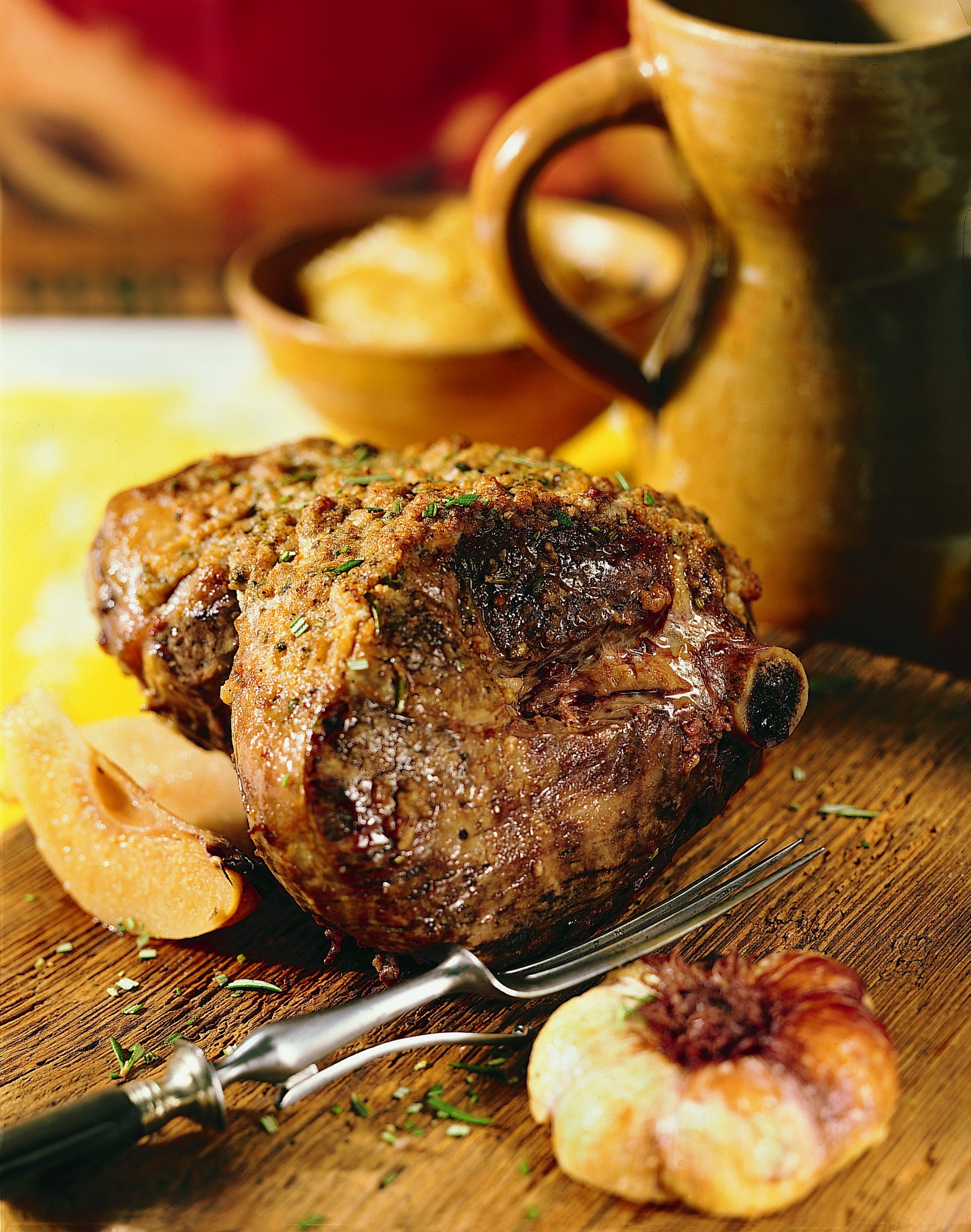 Gigot d'agneau et aïoli aux coings (Cordero asado con aioli de membrillo)