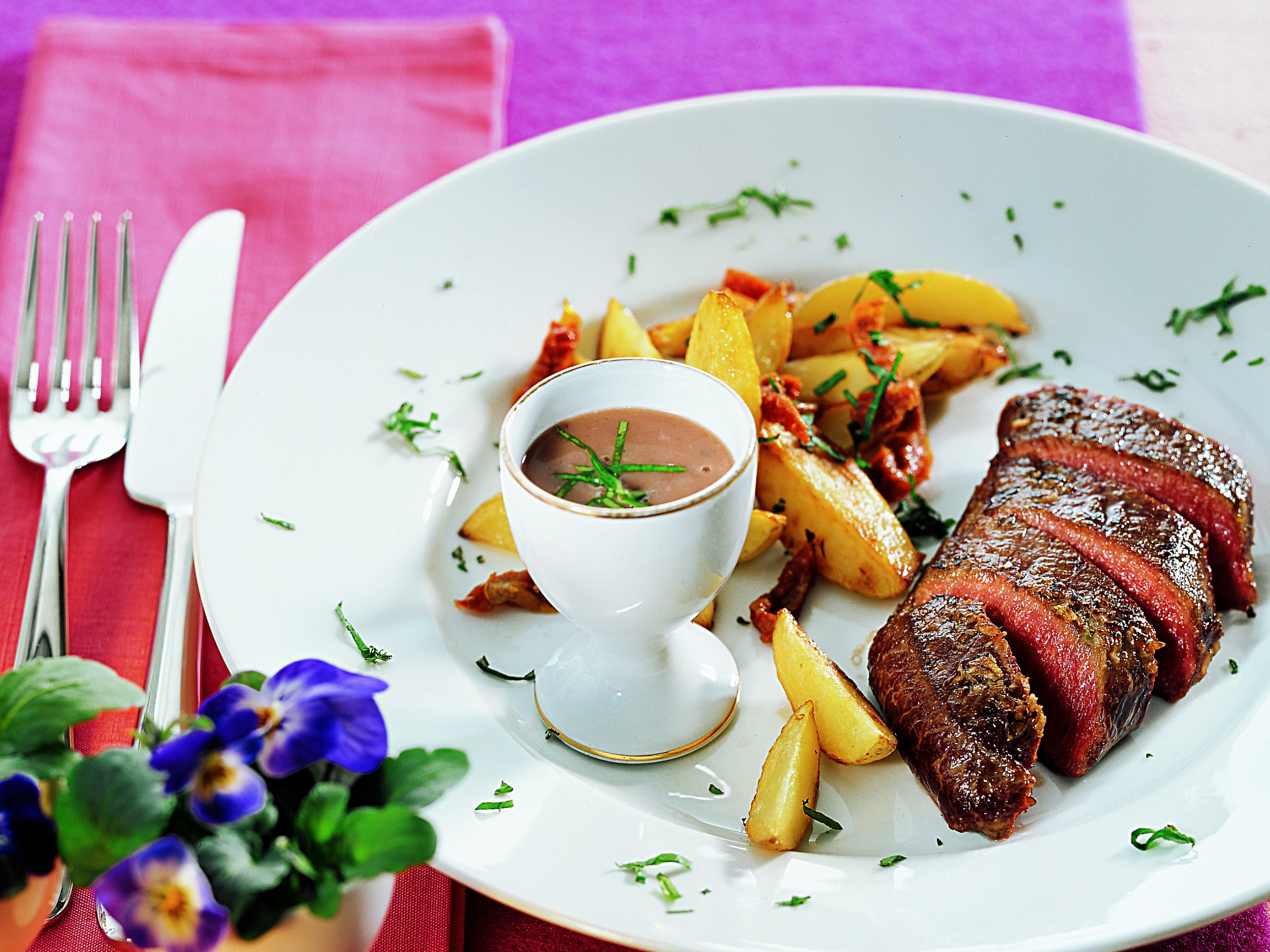 Filet d'agneau et pommes de terre country