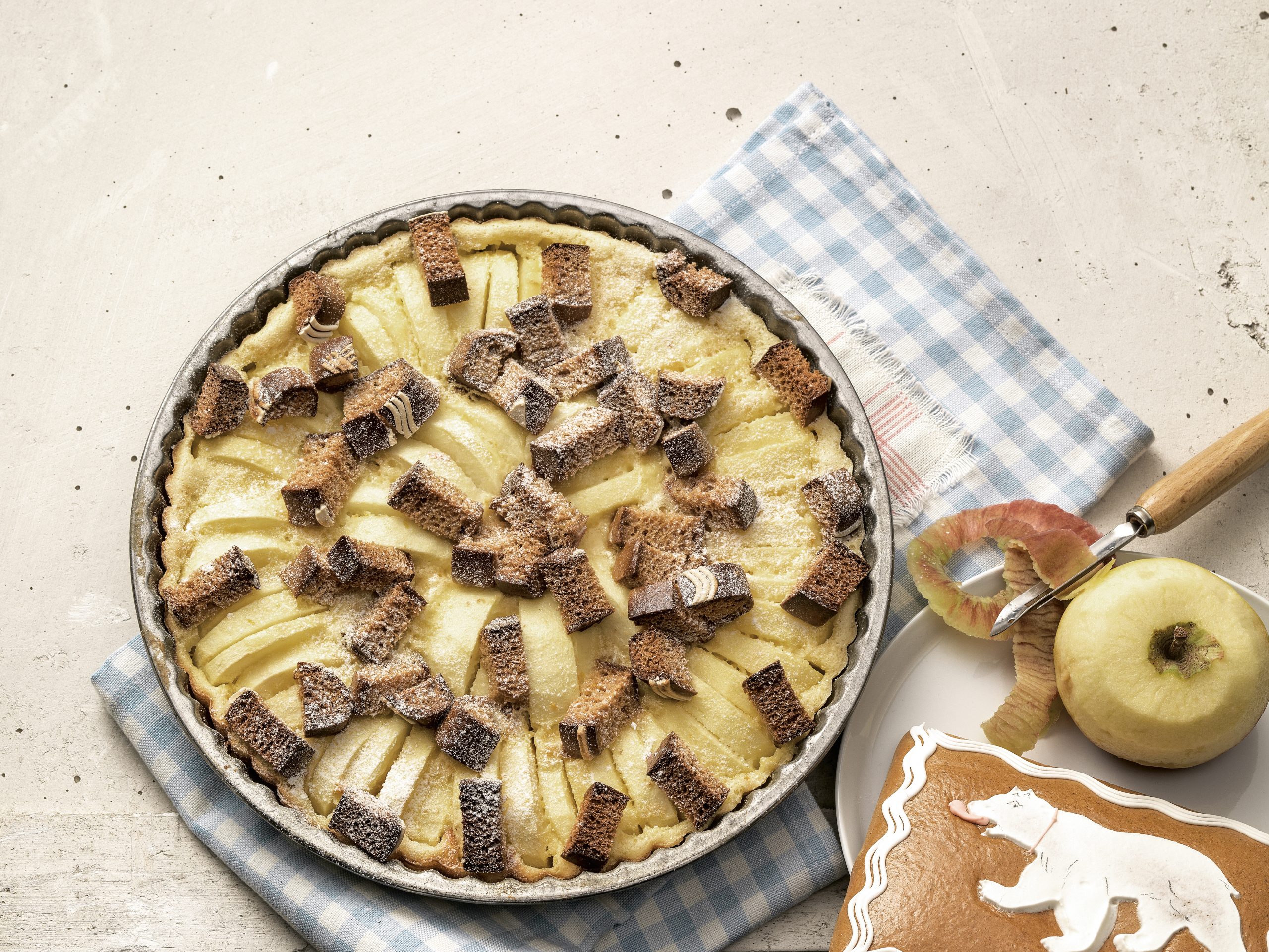 Lebkuchen-Apfel-Clafoutis