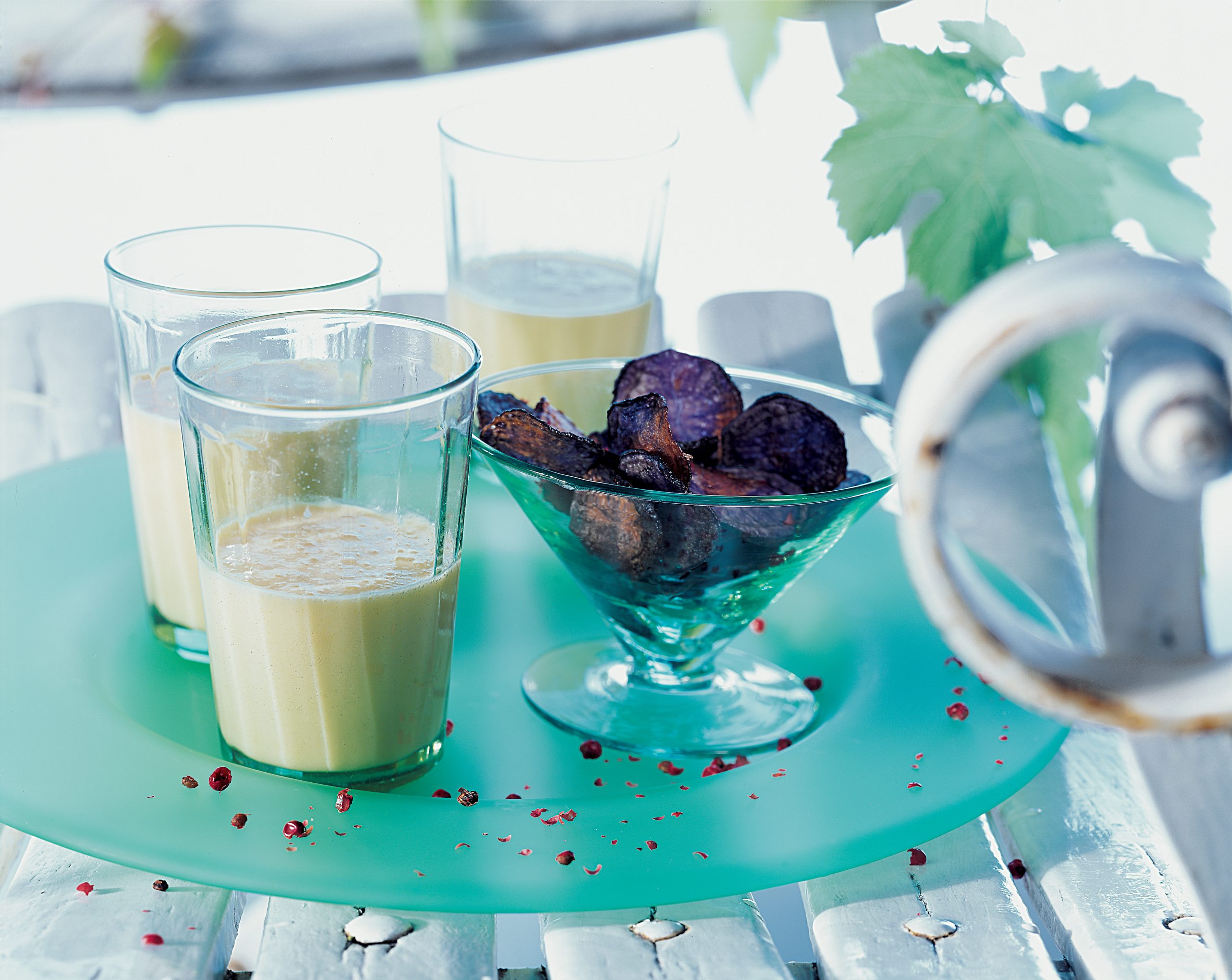Smoothie de melon et ses croquants au poivre