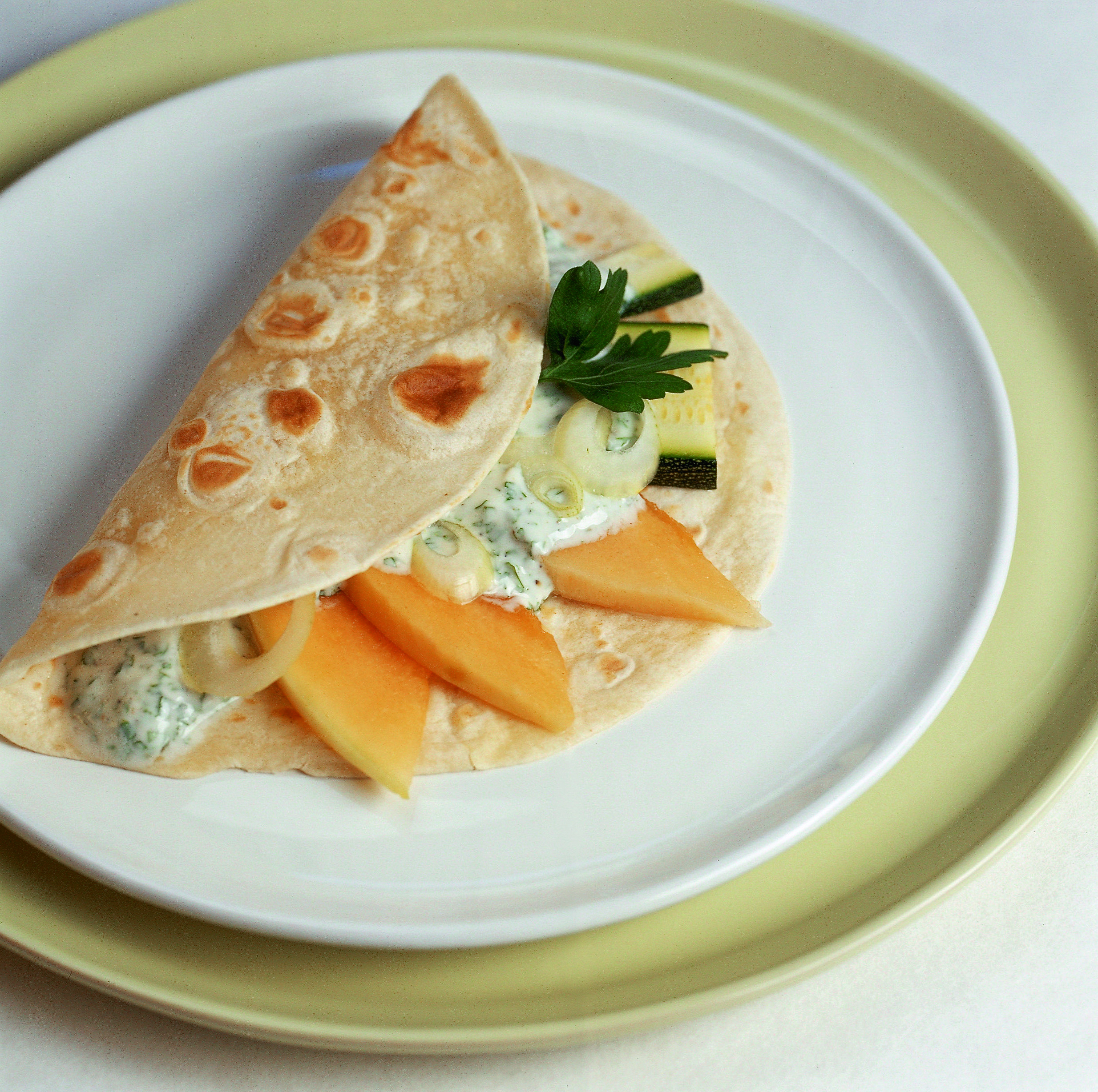 Melonen-Zucchini-Tortillas