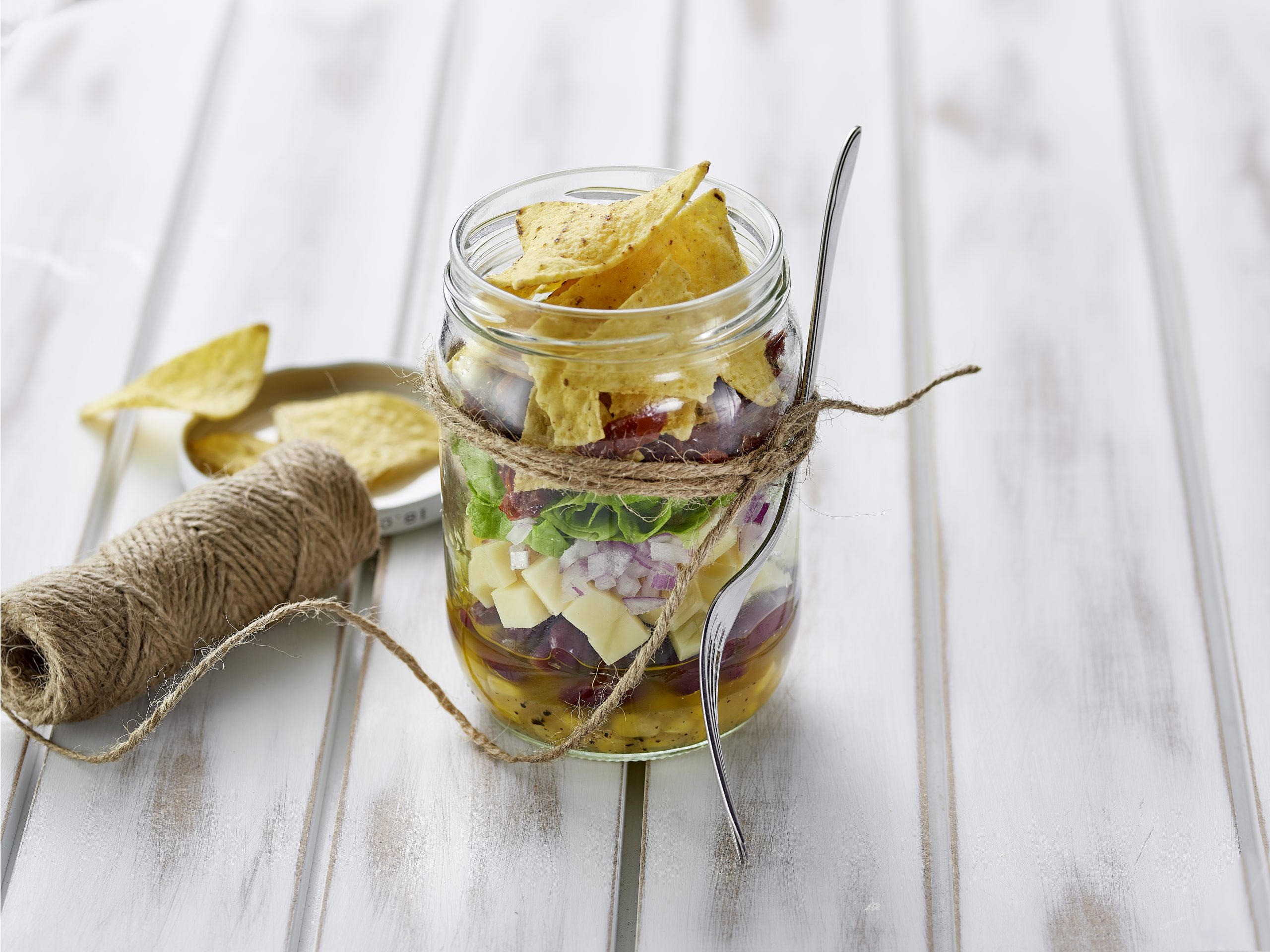 Mexikanischer Salat im Glas