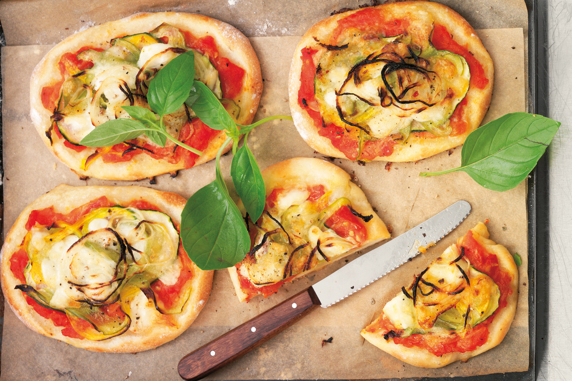 Mini-Gemüsepizzen