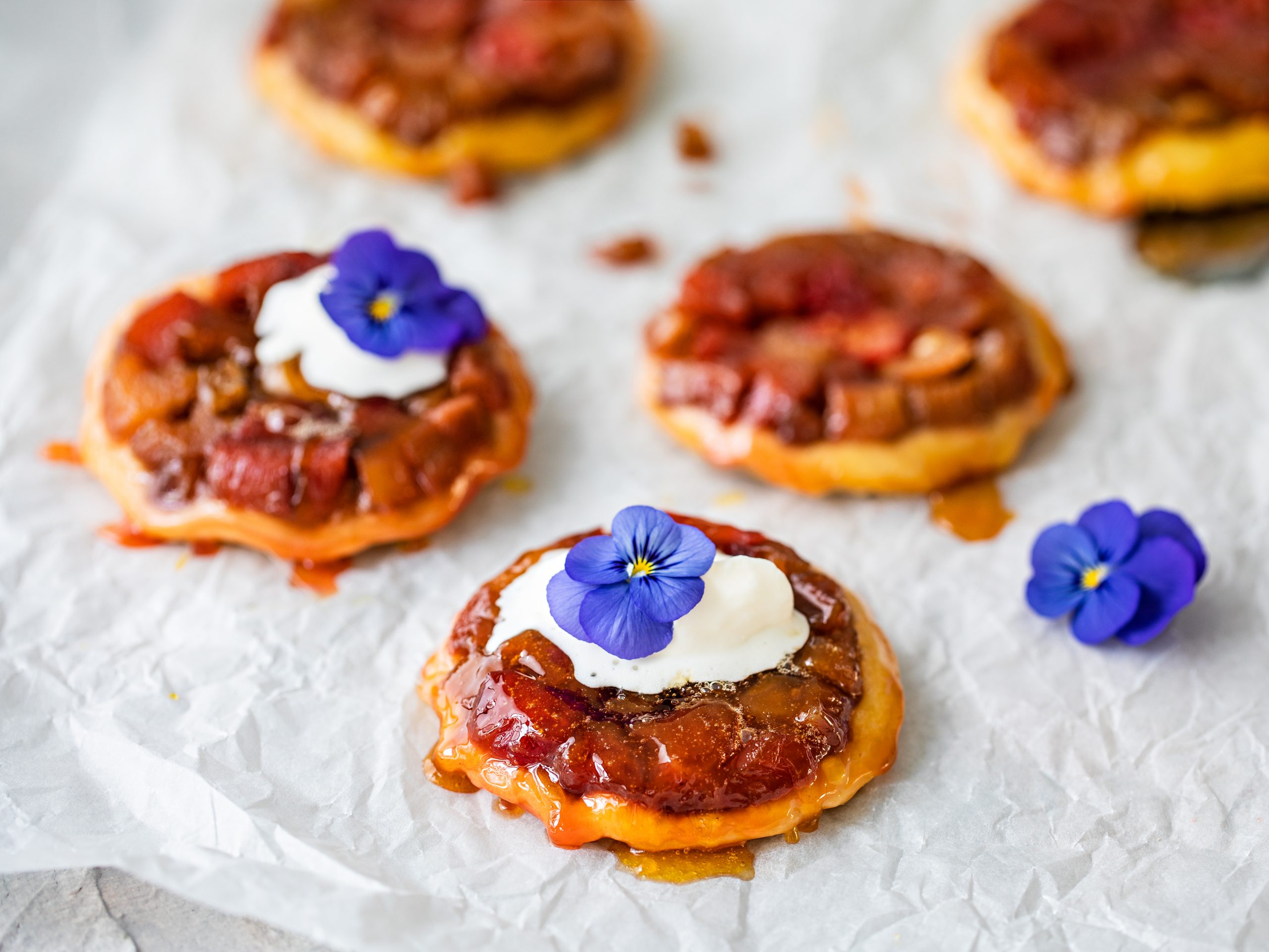 Mini-Rhabarber-Tarte-Tatin