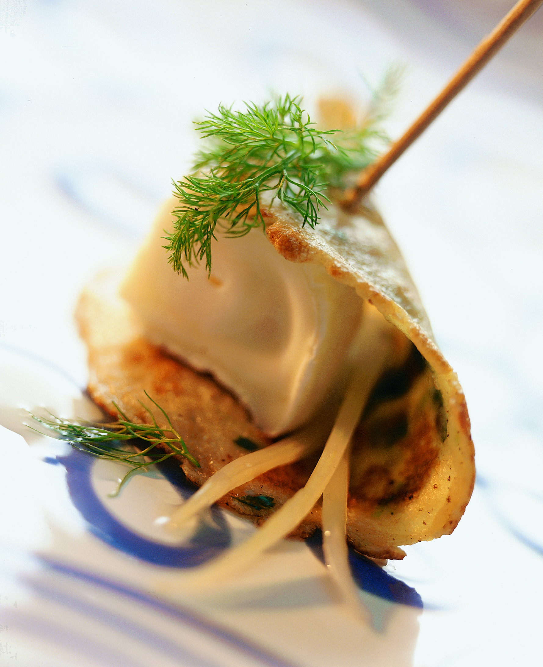 Mini-crêpes vertes à la tomme