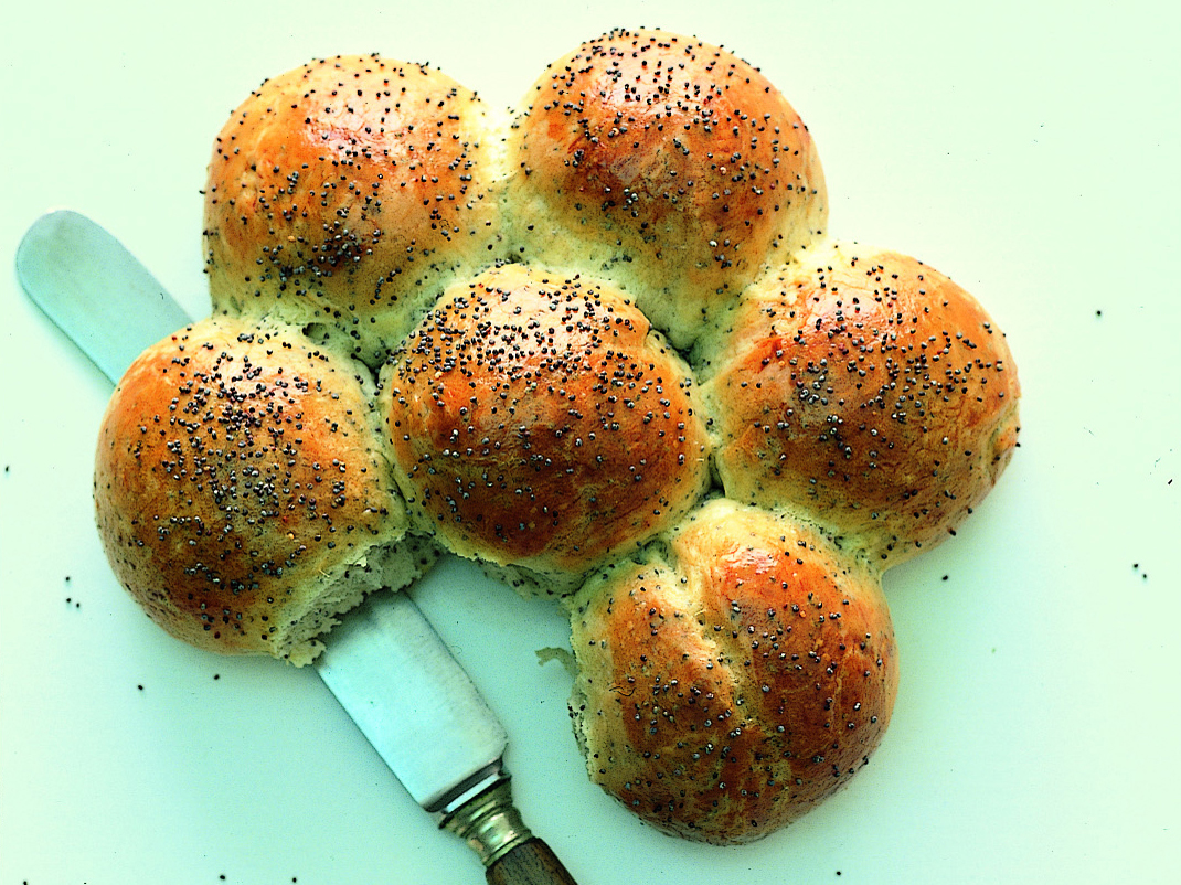 Mohnbrötchen-Blumen