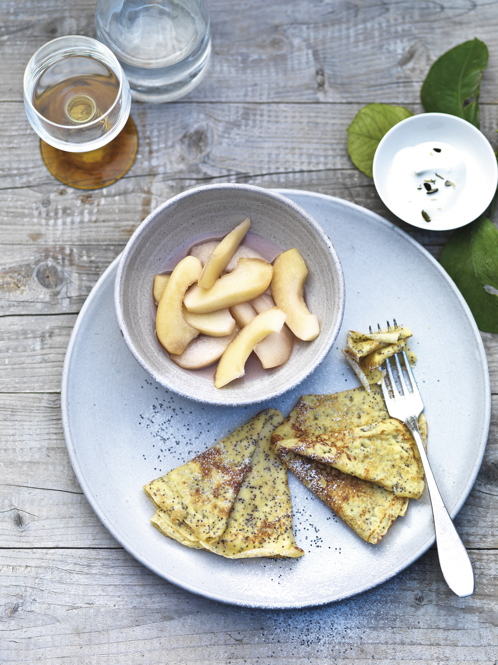 Mohnomelette mit Quitten