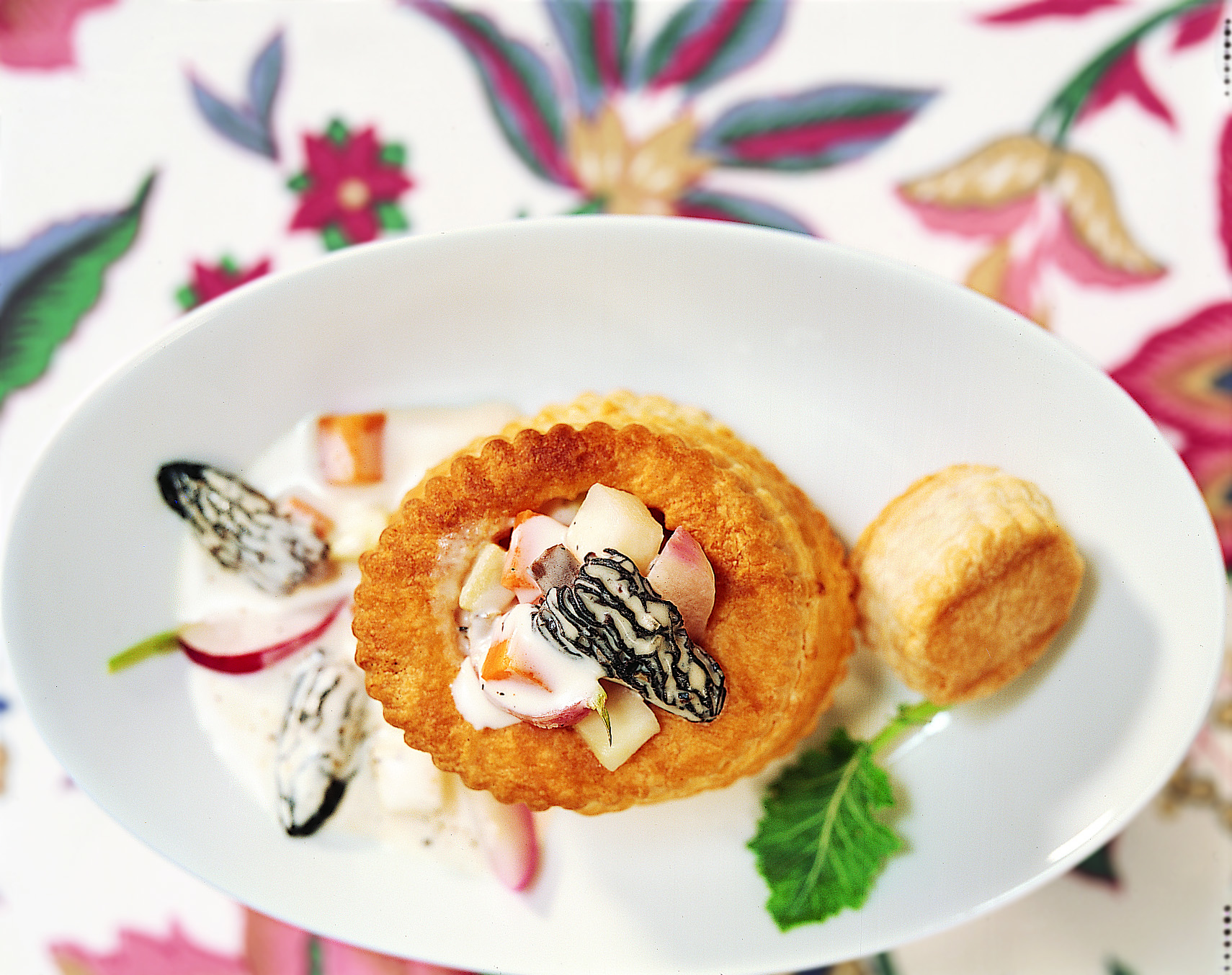 Vol-au-vent aux légumes et aux morilles