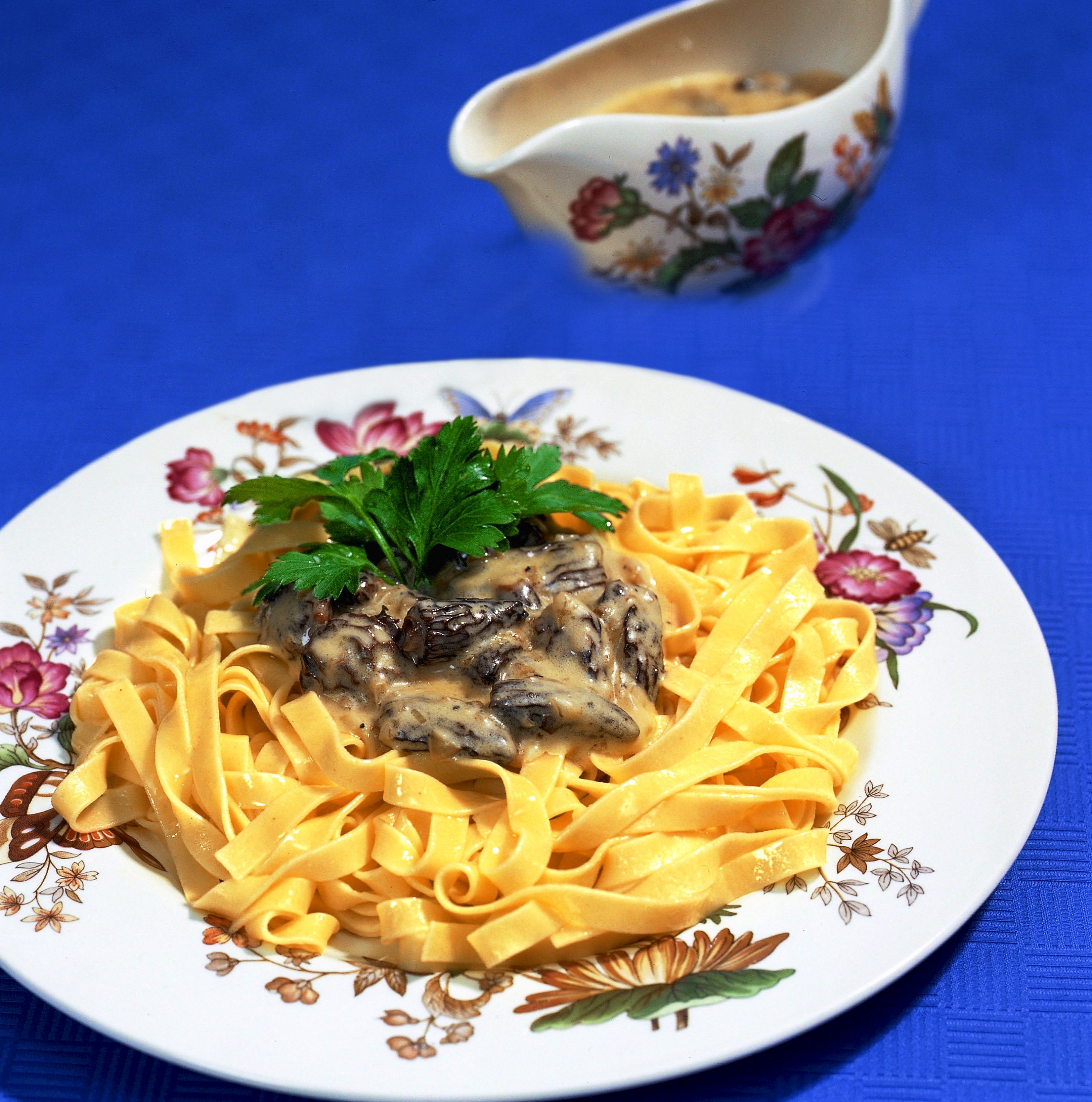 Pâtes sauce aux morilles et à la crème