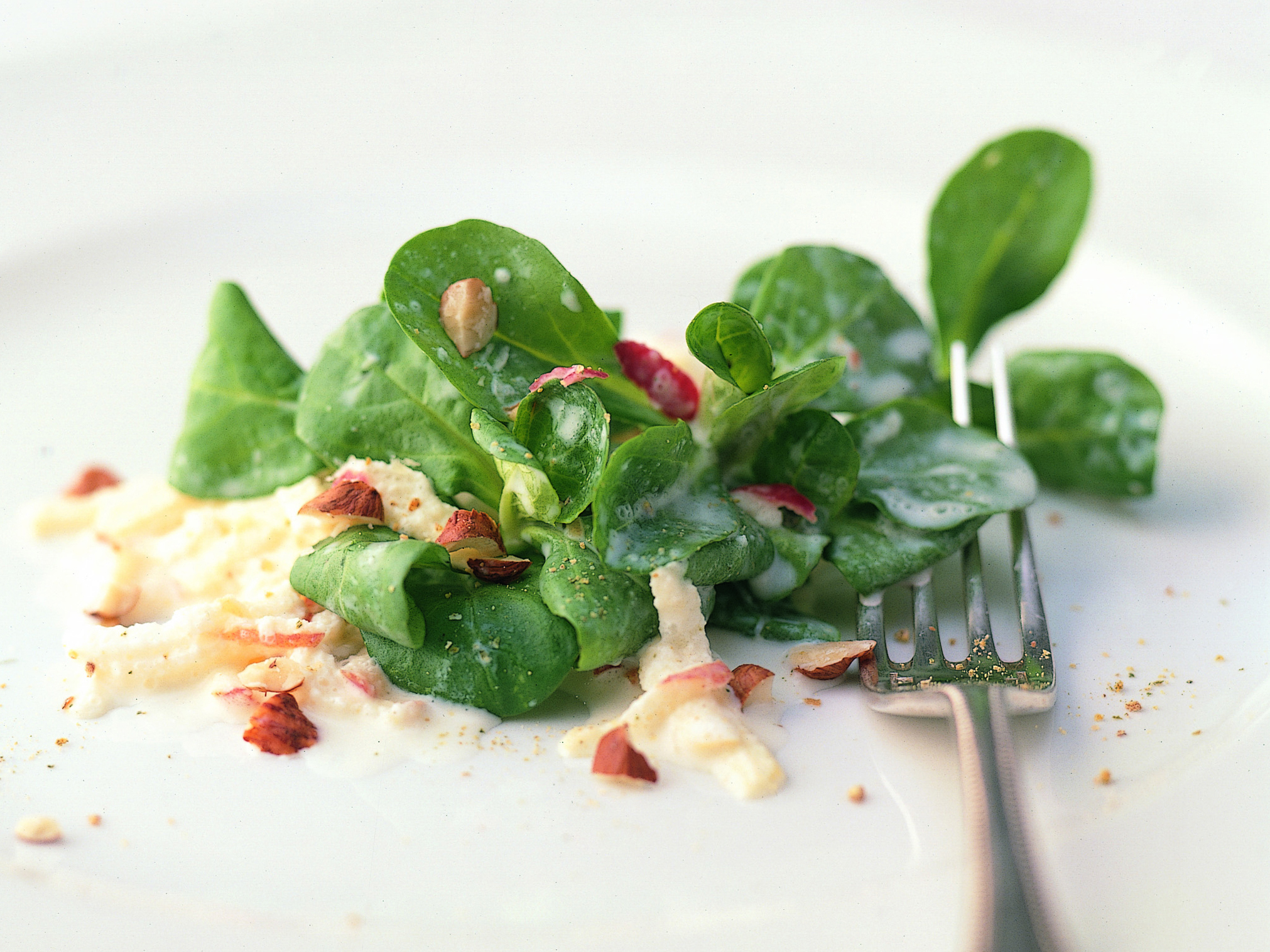 Salade de mâche au vinaigre de cidre