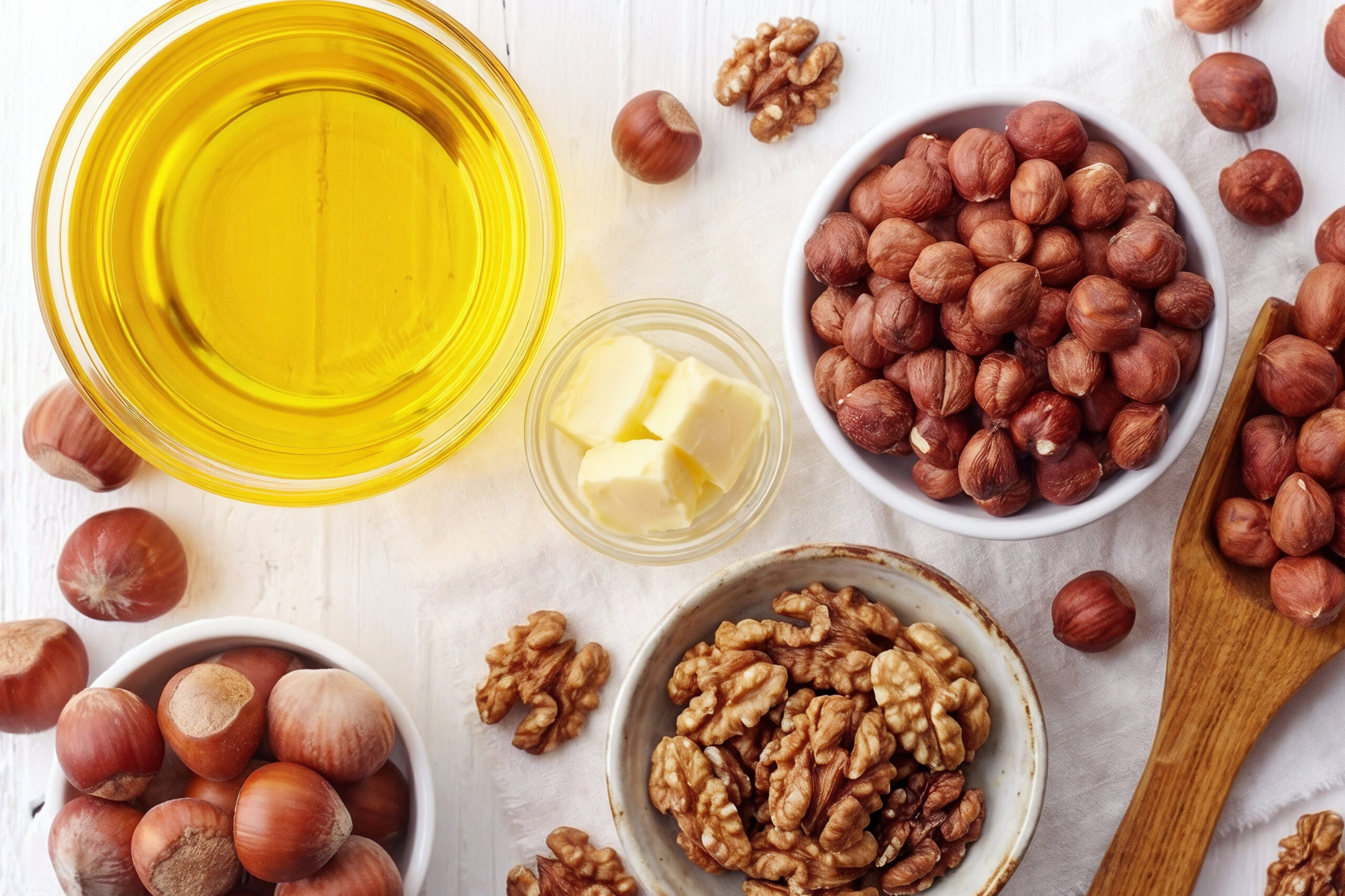 Öl Walnuss Haselnuss Butter
