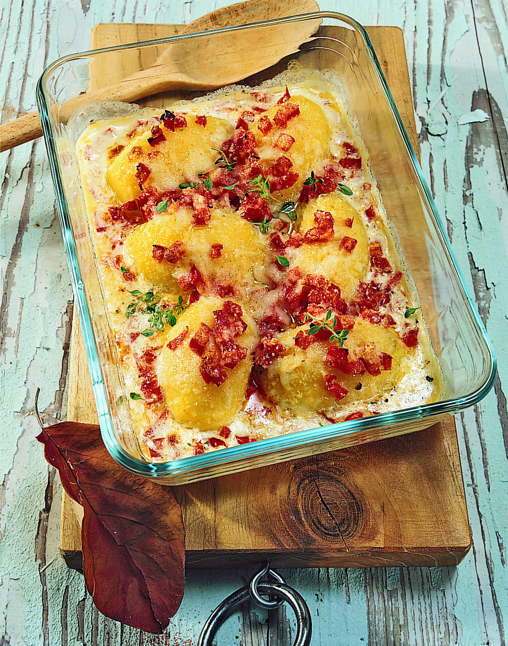 Gratinierte Ofenkartoffeln mit Peperoni