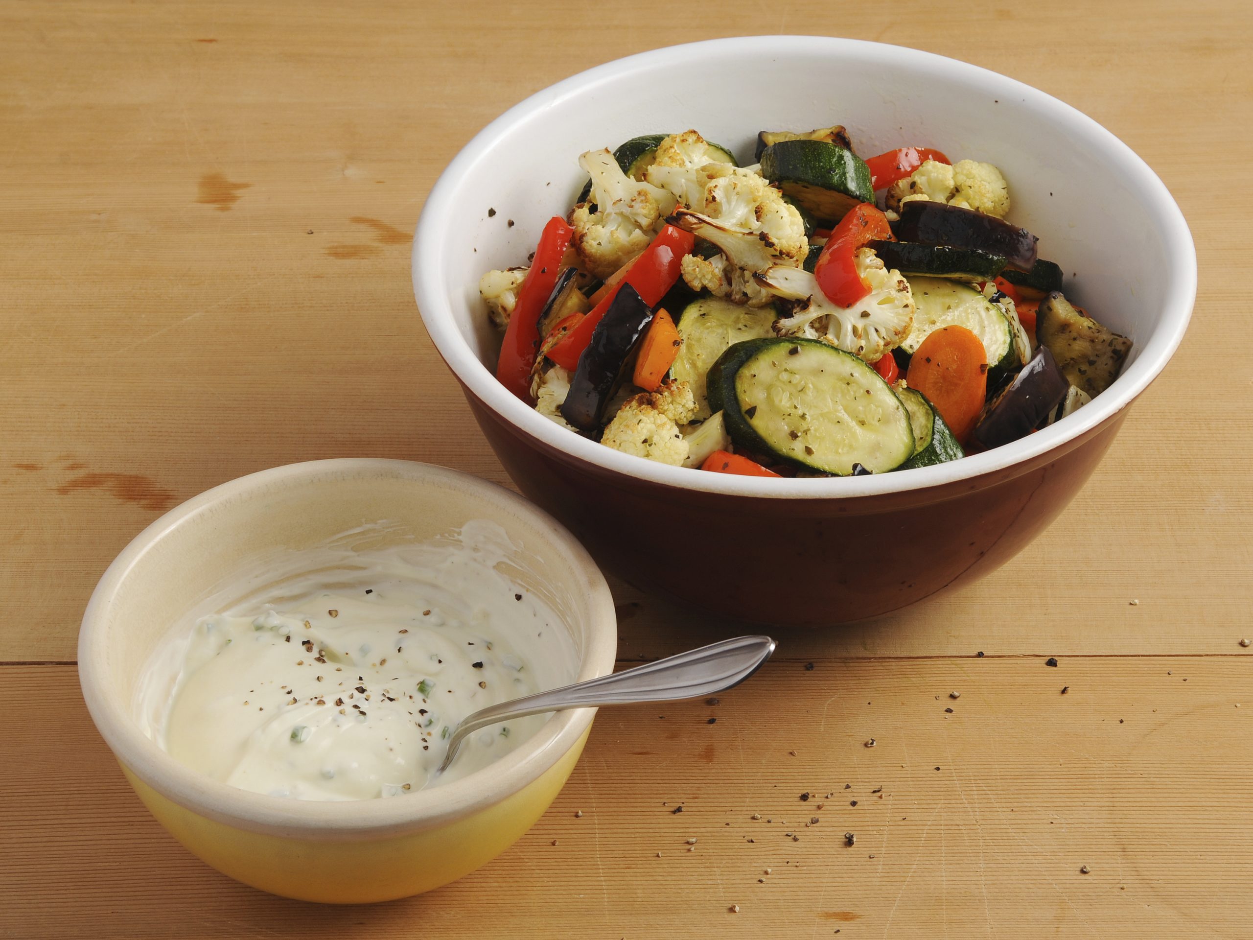 Légumes au four et dip