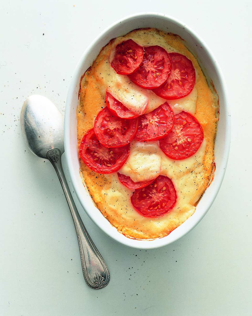 Ofenpolenta mit Raclettekäse und Tomaten