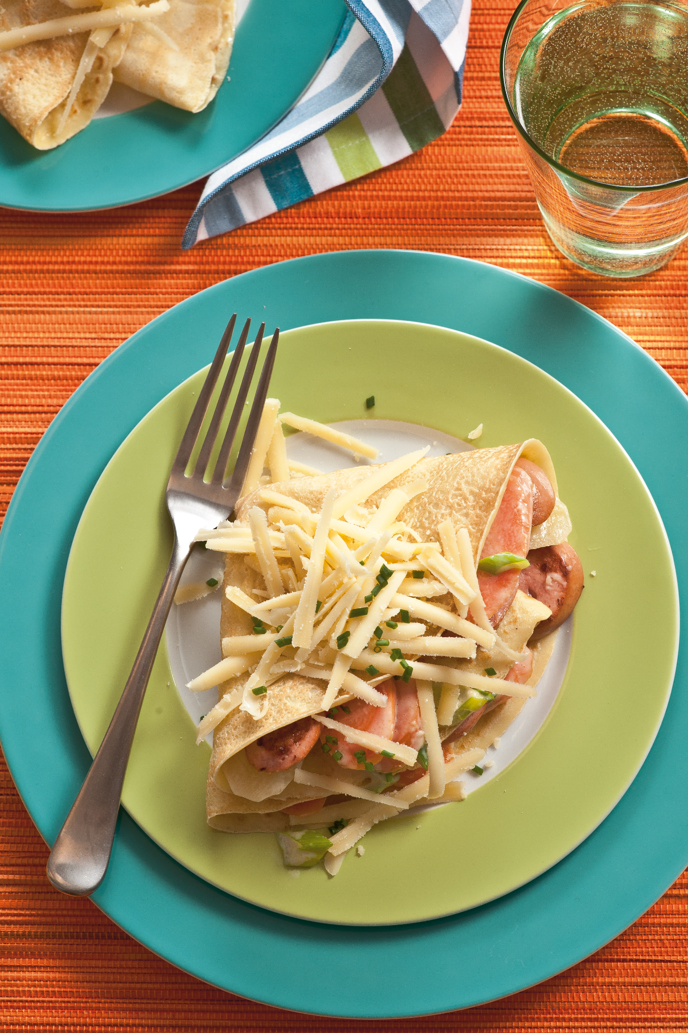 Crêpes carottes-cervelas