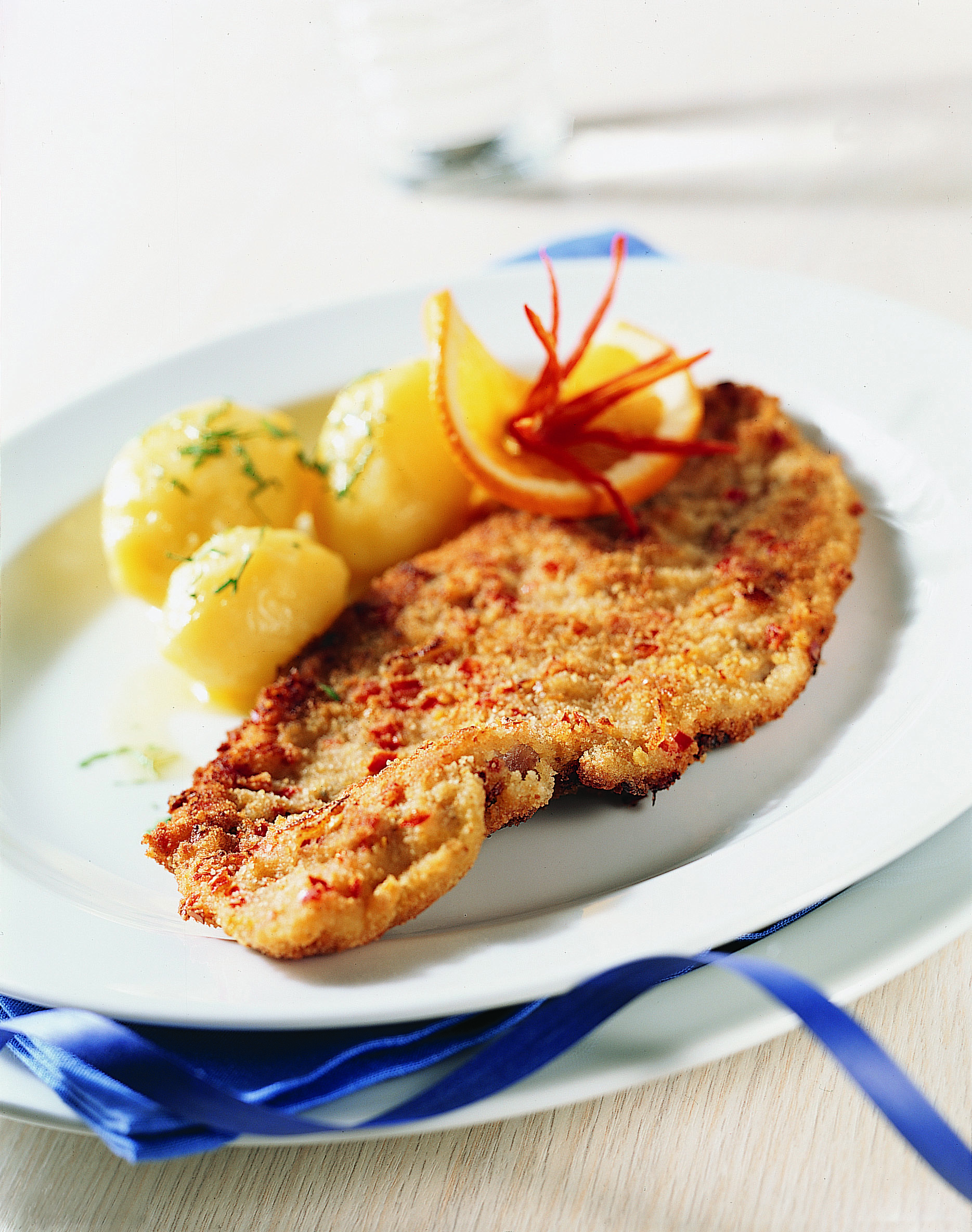 Escalopes panées à l'orange
