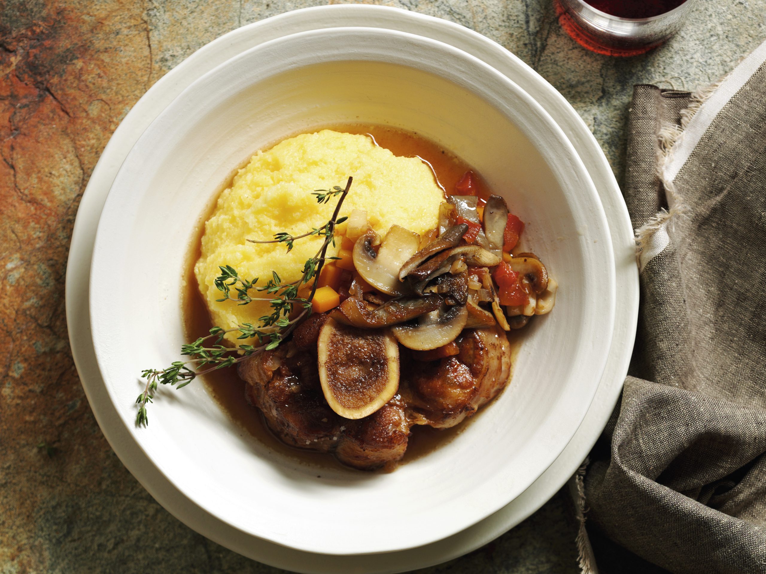 Ossobuco mit Pilzen