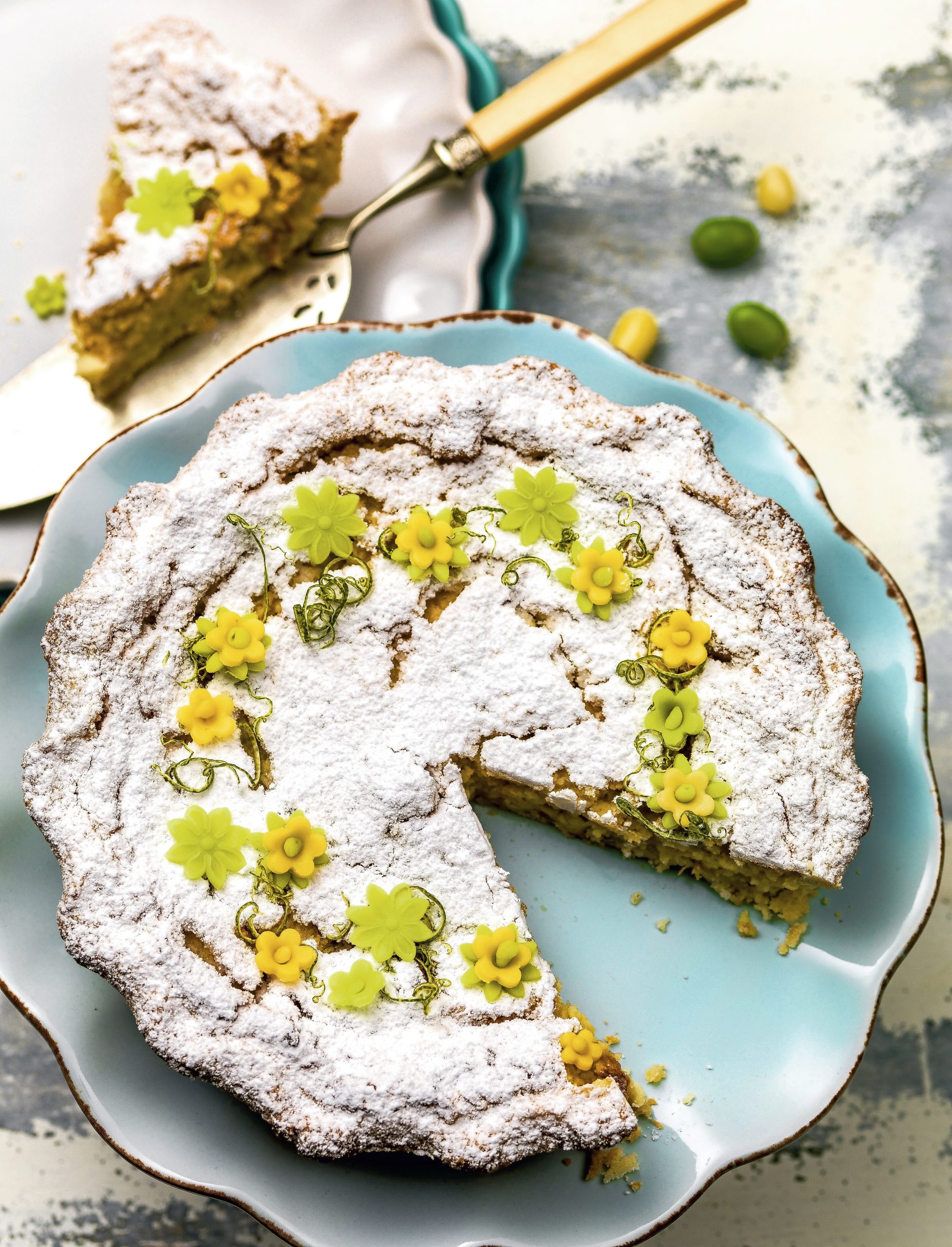 Osterfladen mit Marzipan