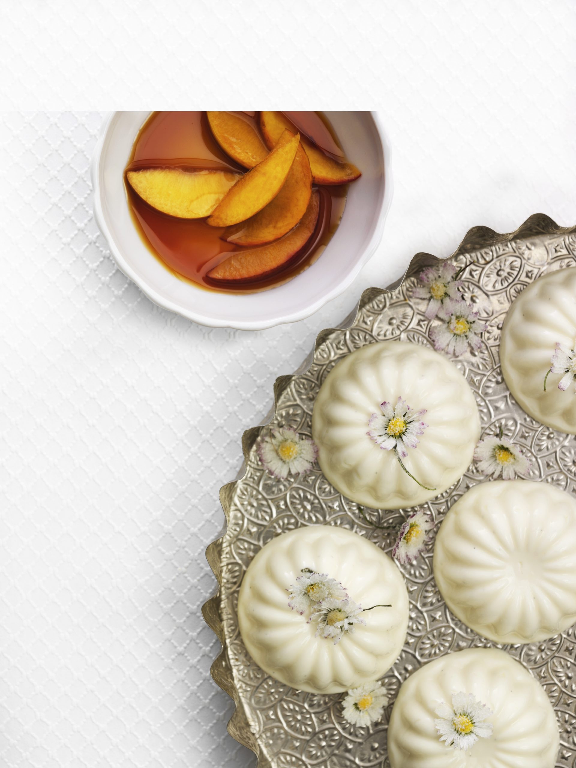 Panna cotta et nectarines