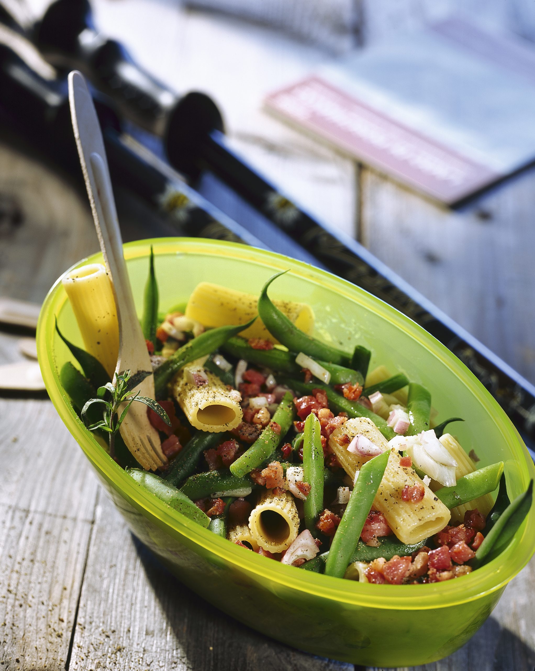 Salade de pâtes et de haricots
