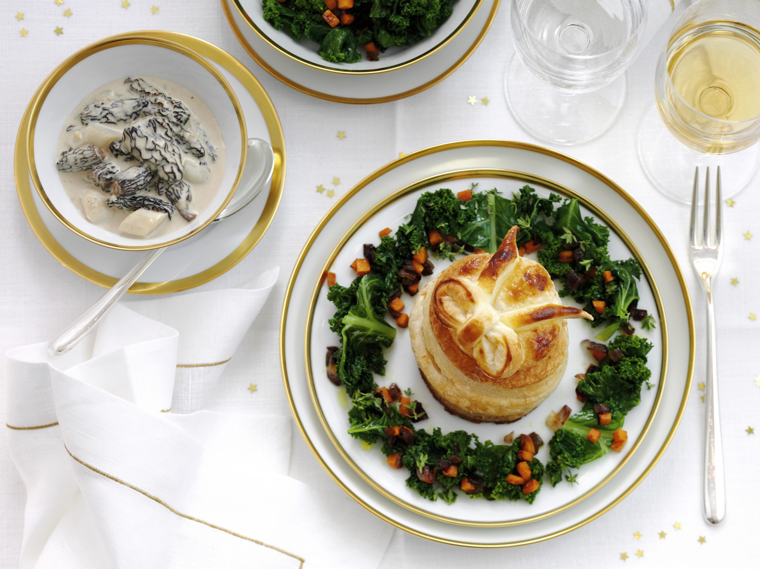 Vol-au-vent végétarien au chou kale et aux carottes