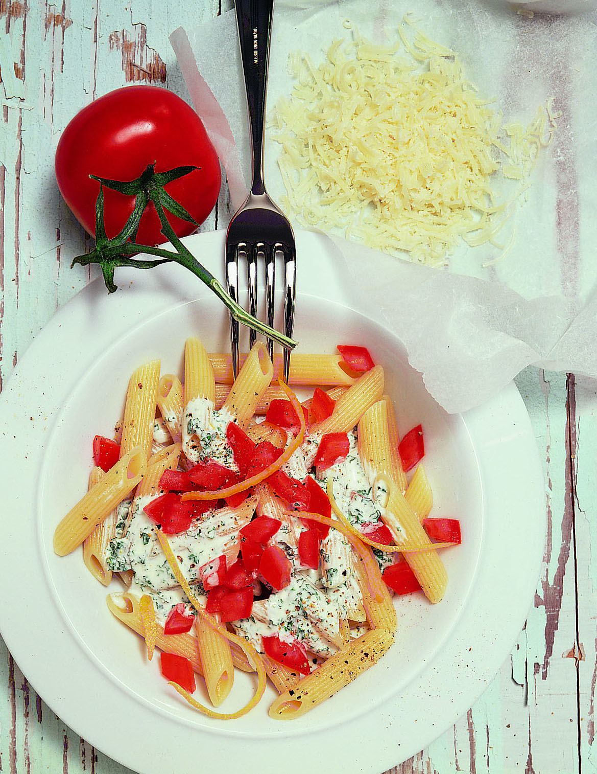 Penne au mascarpone rouge