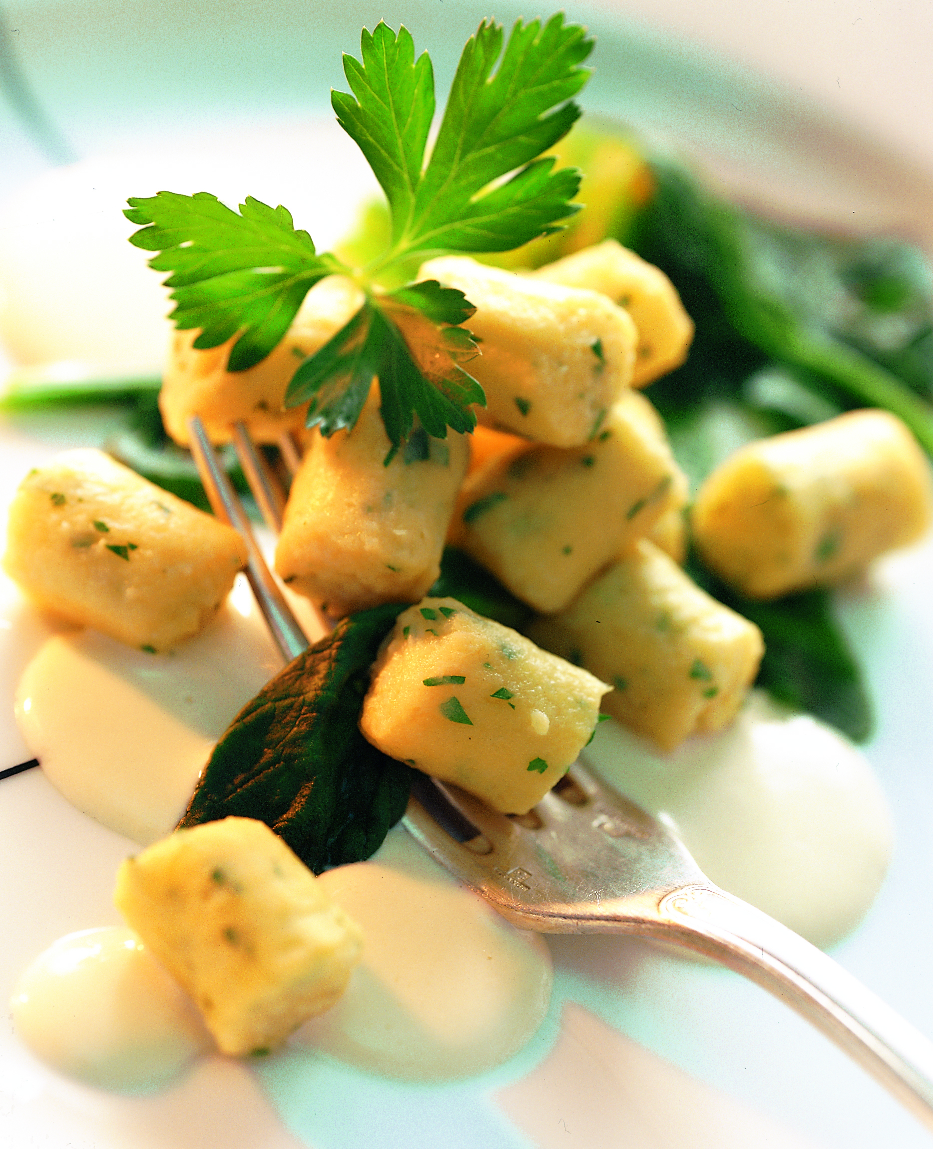 Gnocchis au persil et sauce au mutschli