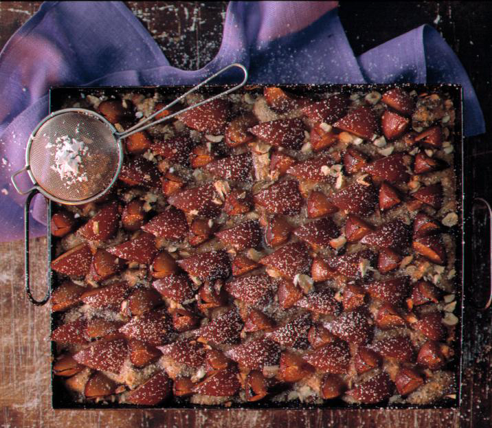 Pflaumen-Clafoutis (Blechkuchen)