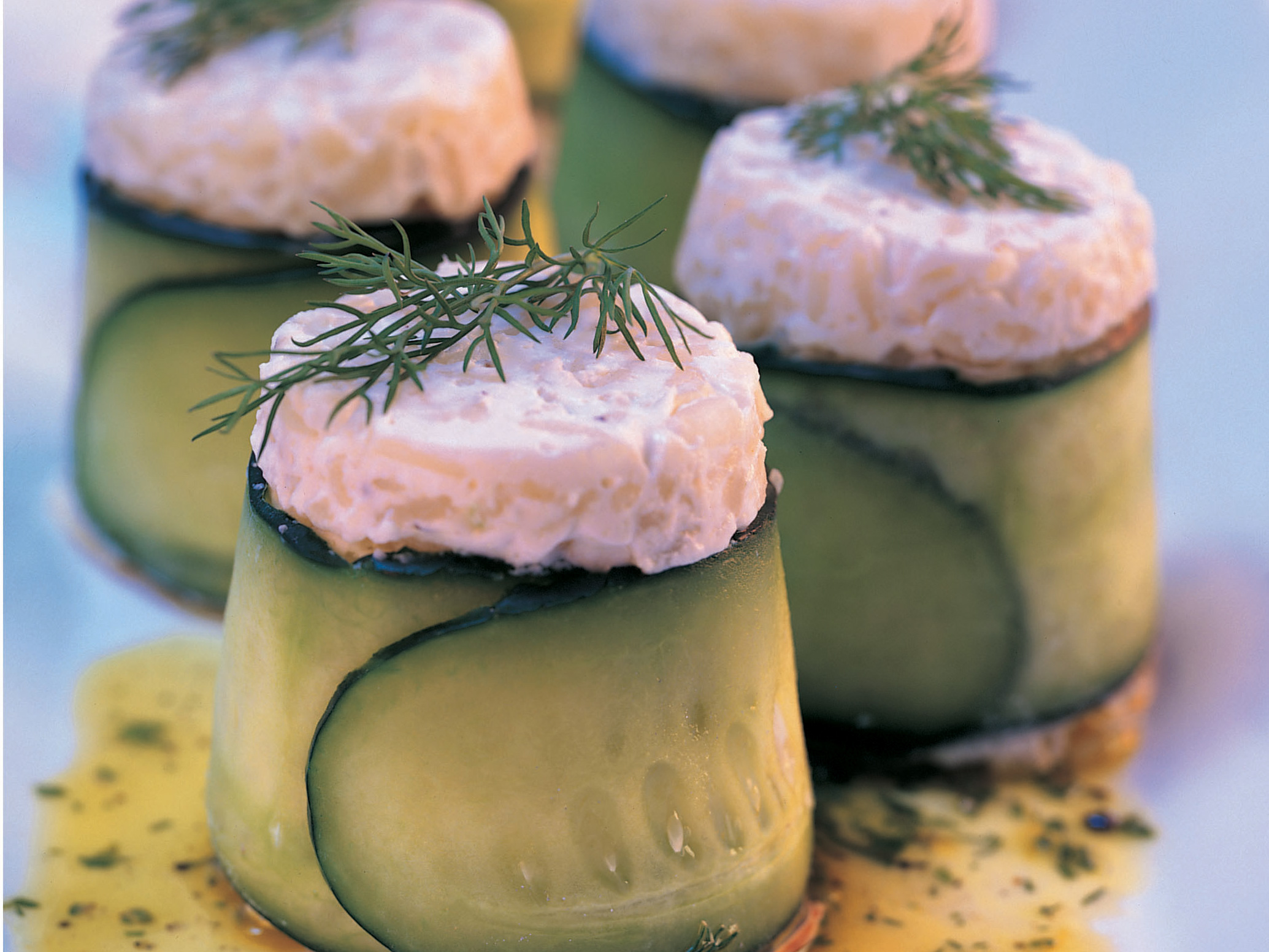 Pikante Gurken-Reisköpfchen