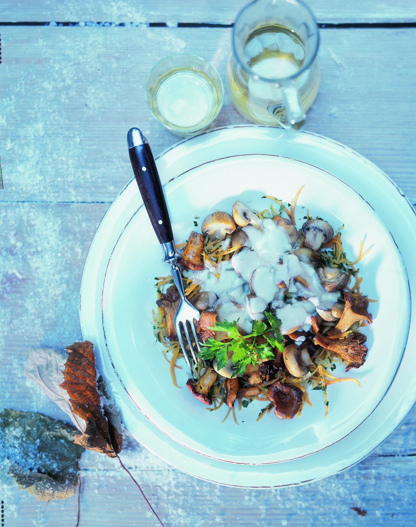 Pilzcassoulette mit Rahm und Joghurt