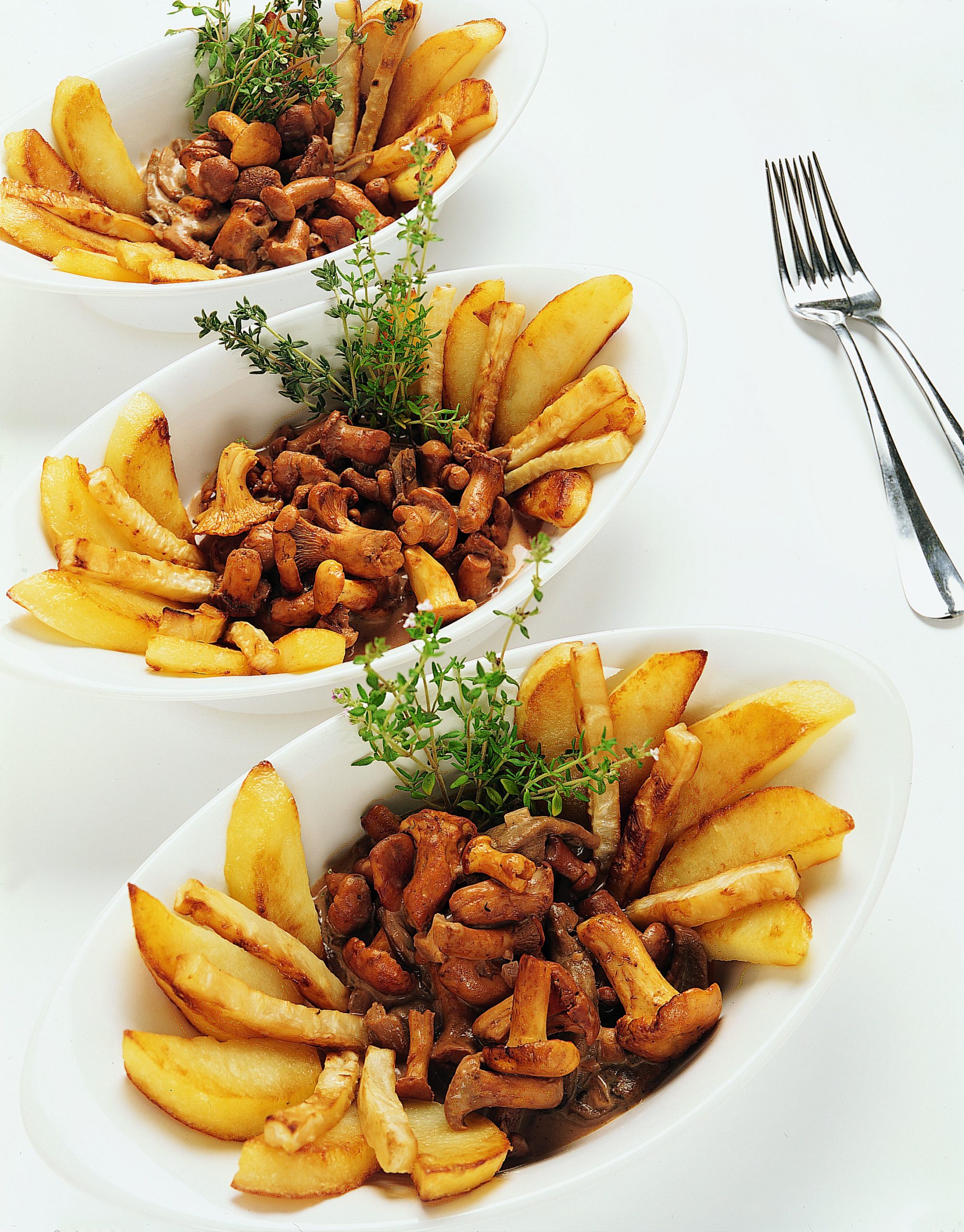 Pilzragout mit Sellerie-Bratkartoffeln