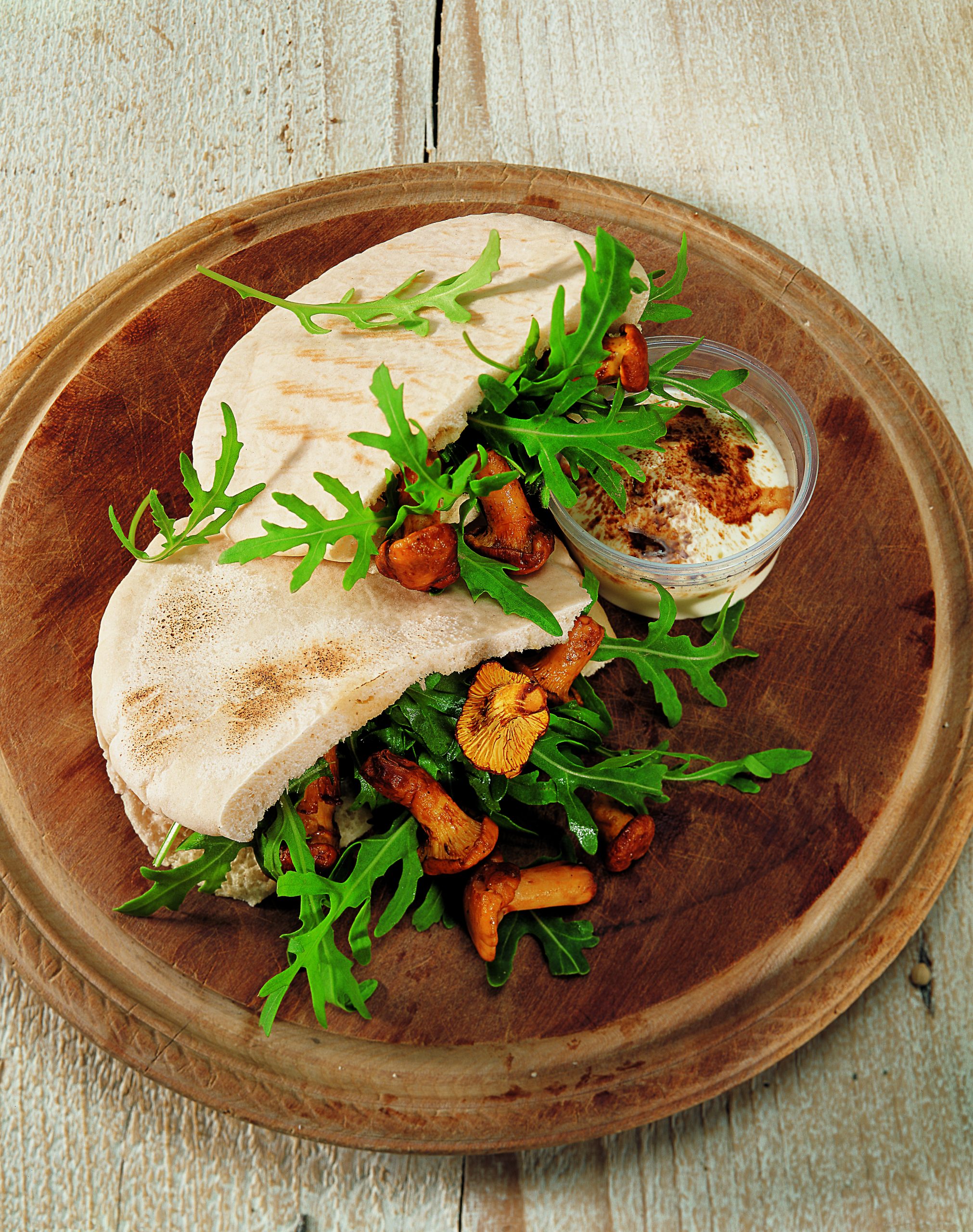 Pita aux chanterelles
