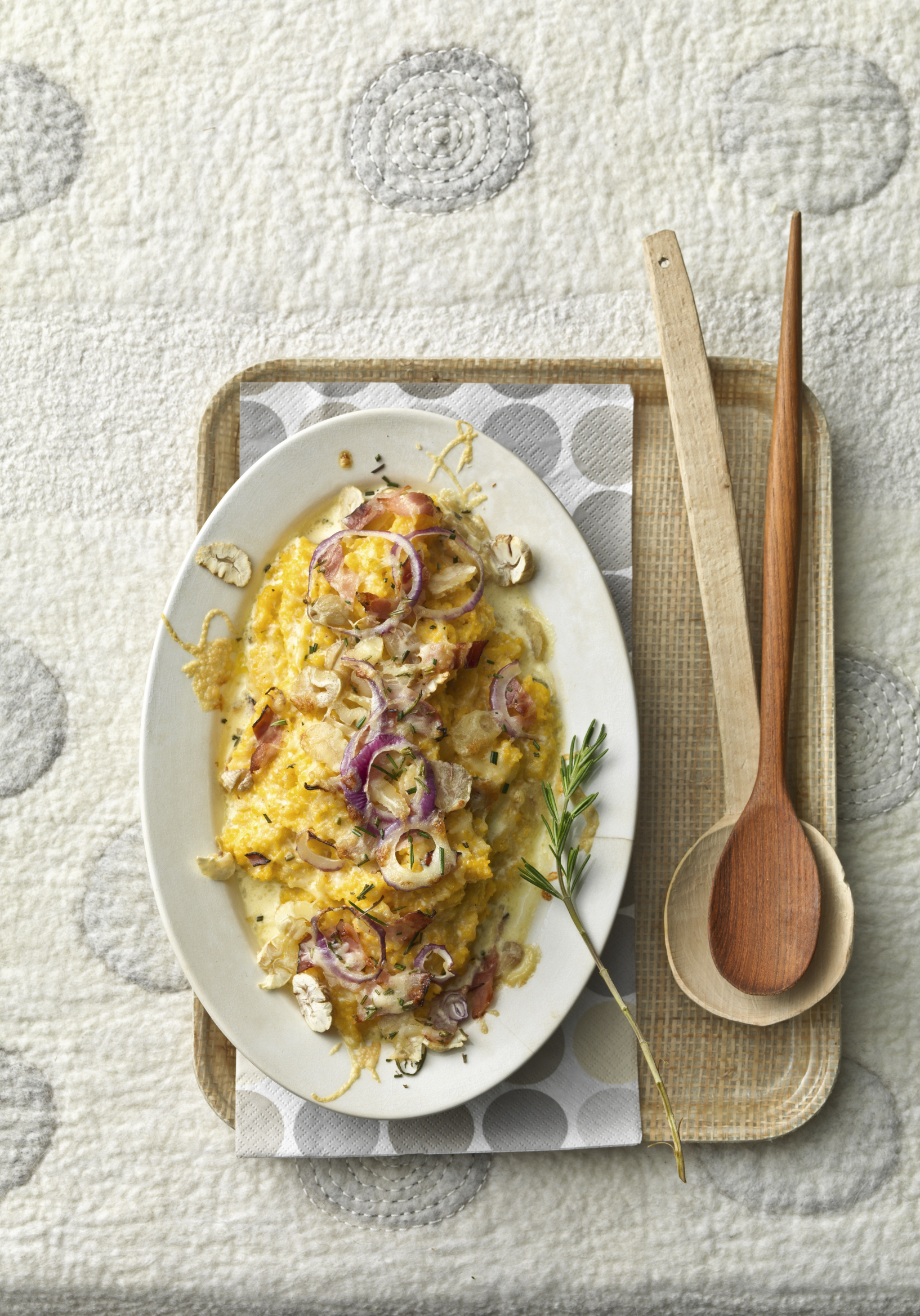 Polenta au lard et aux marrons