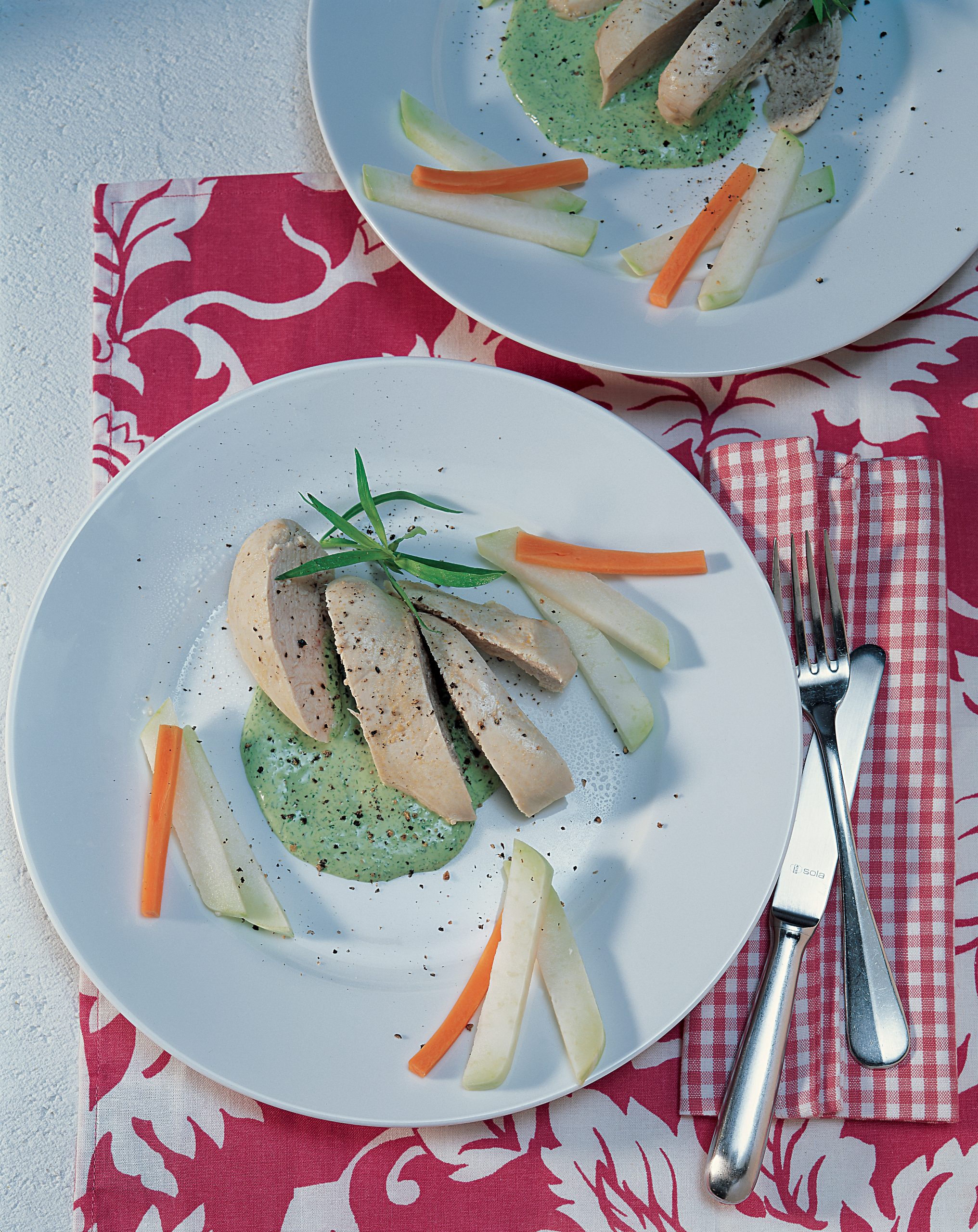Poulet sauce aux herbes printanières
