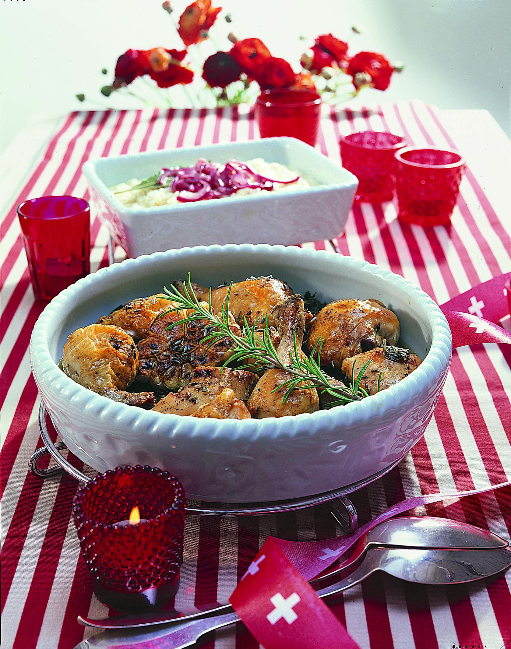 Poulet-Ragout im Kräuterbett