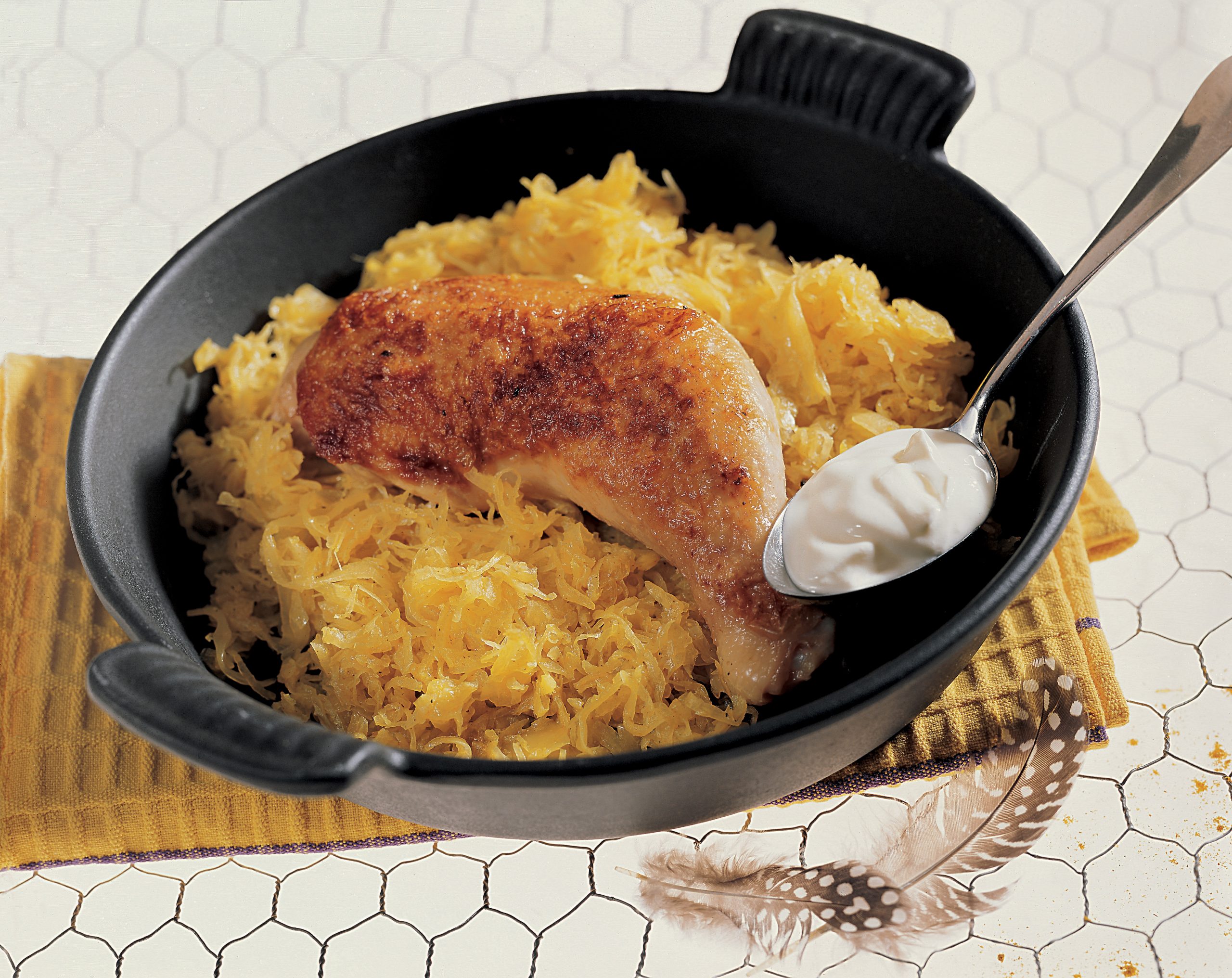 Poulet-Sauerkraut-Eintopf