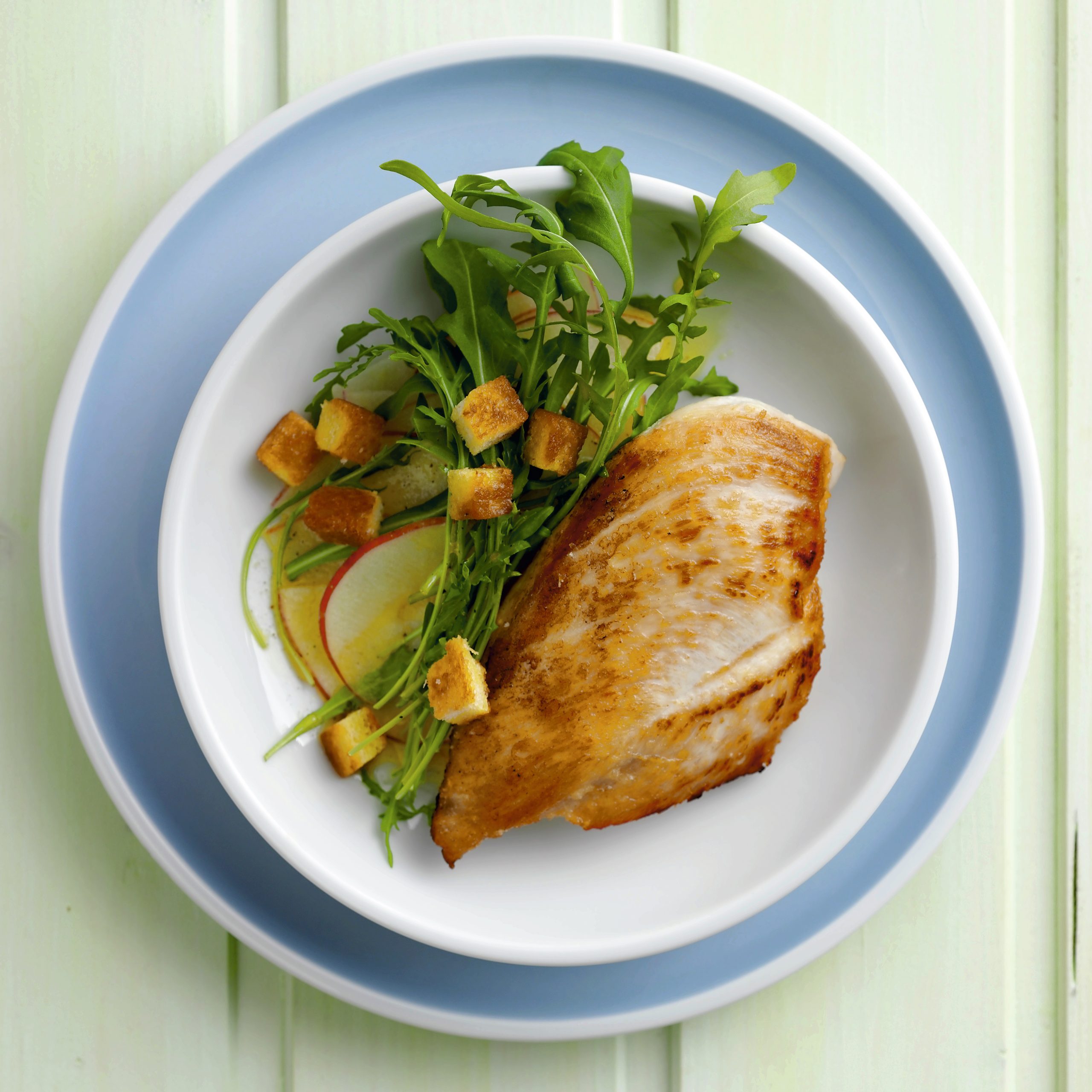 Blancs de poulet et roquette