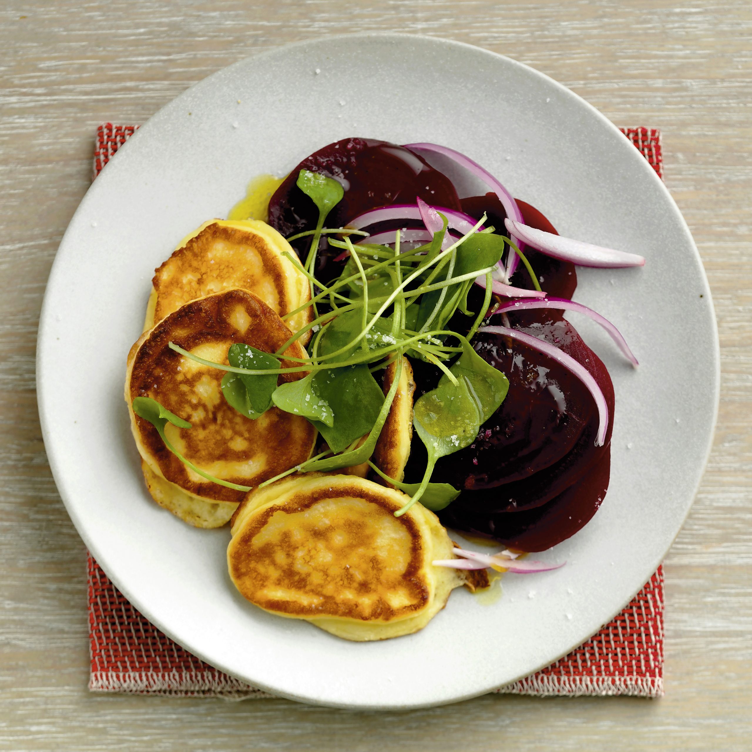 Galettes au séré et betteraves