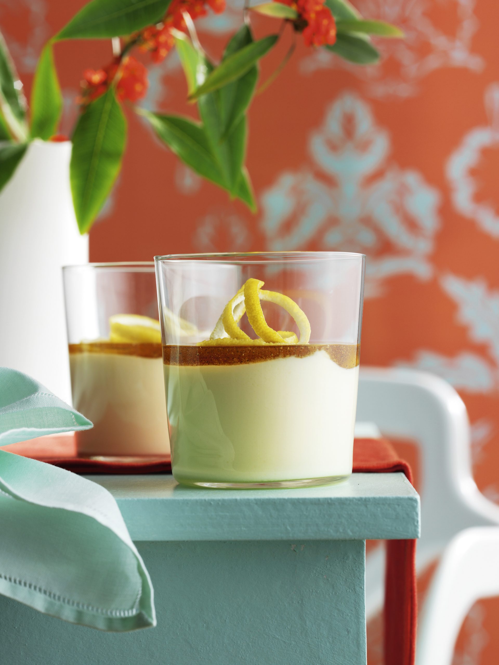 Mousse au séré sauce miel-citron